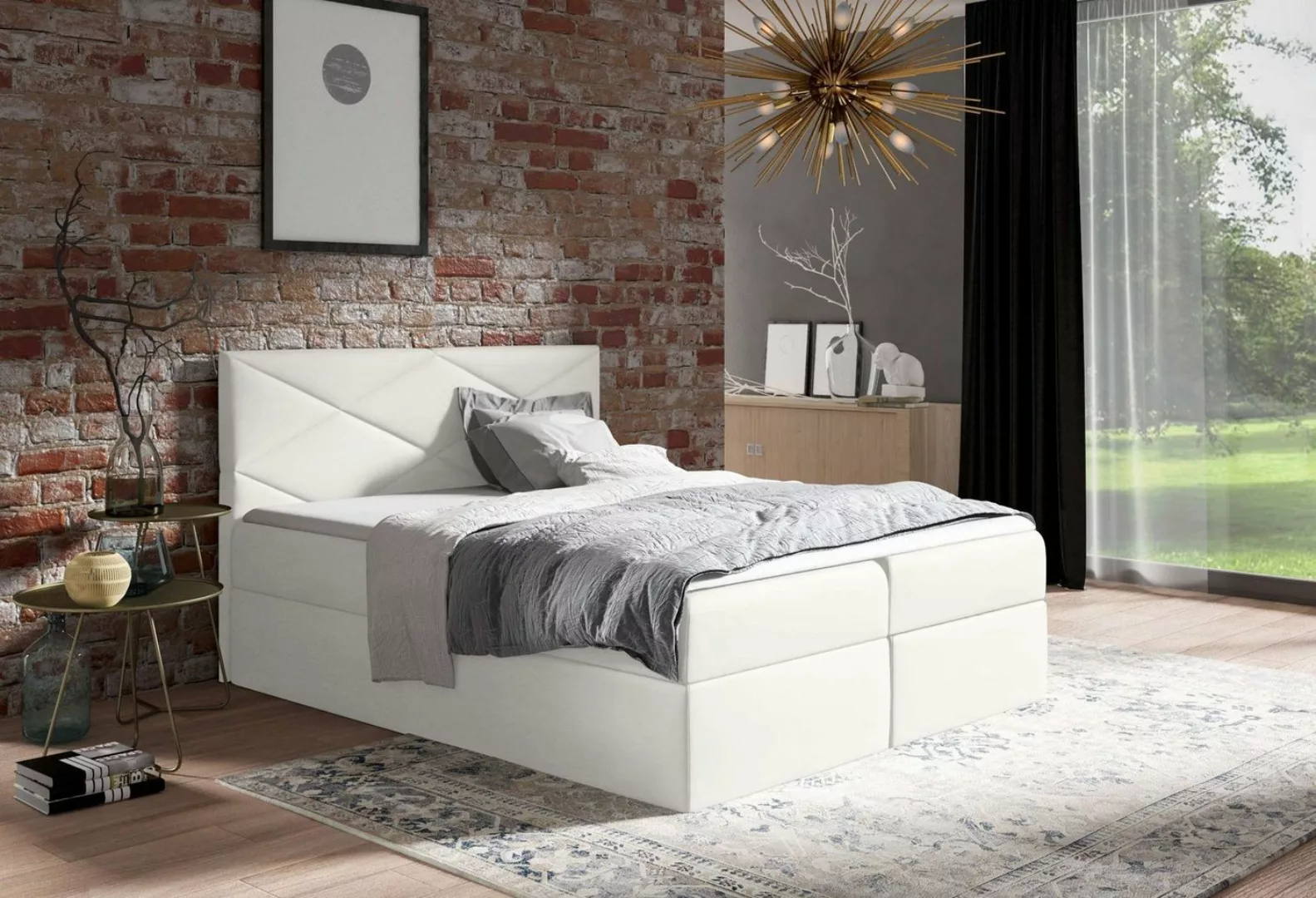 Stylefy Boxspringbett Aurelio (Schlafzimmerbett, Bett), mit Bonellfederkern günstig online kaufen