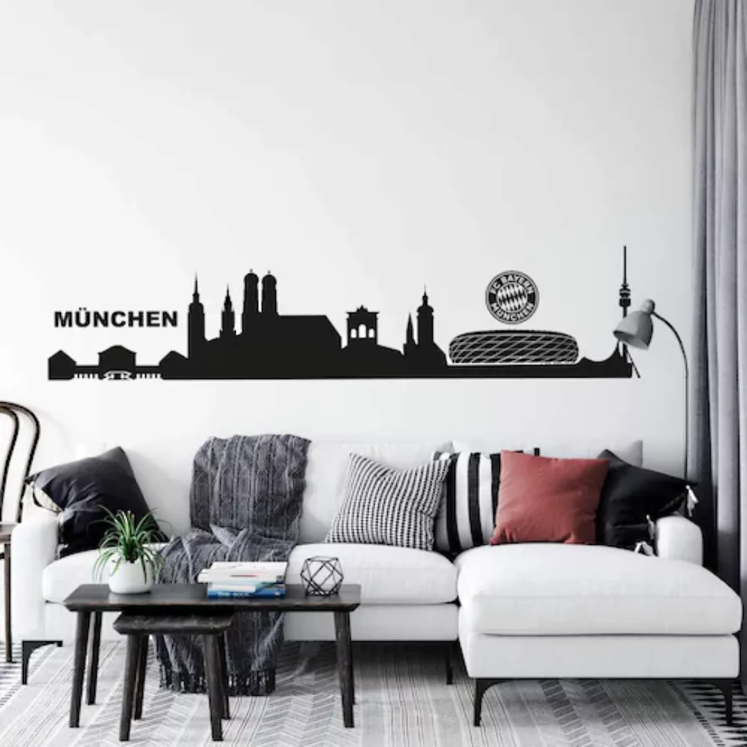 Wall-Art Wandtattoo "Fußball München Skyline mit Logo", (1 St.) günstig online kaufen