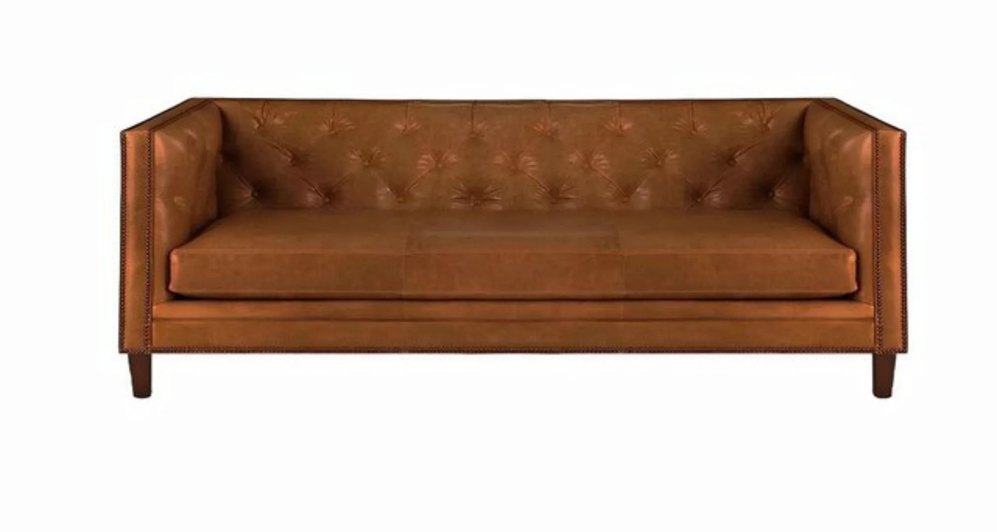 Xlmoebel Sofa Braunes Chesterfield-Sofa für das Wohnzimmer im italienischen günstig online kaufen