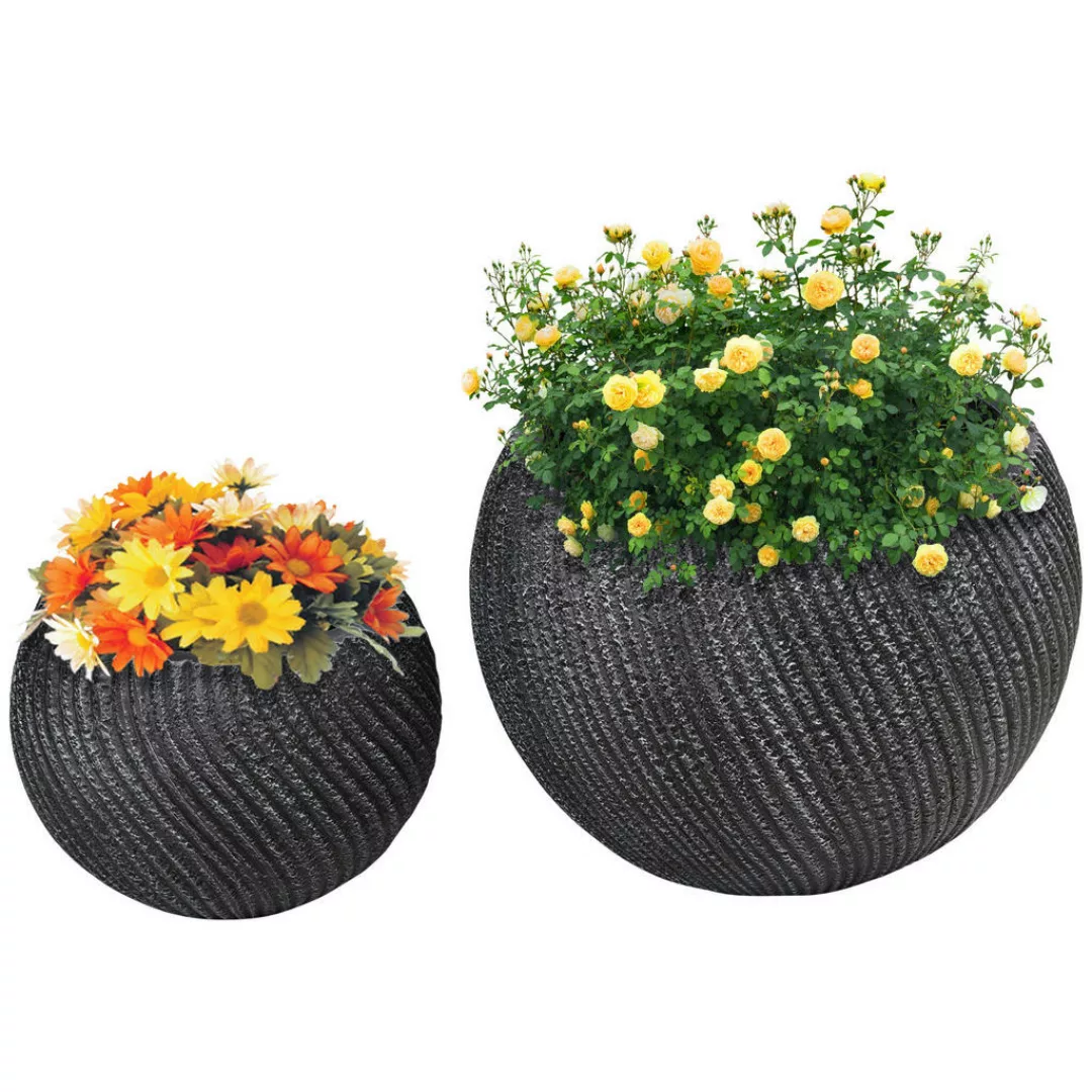 Outsunny Pflanztöpfe 2er-Set  Blumentöpfe mit Ablauflöchern, stapelbar, für günstig online kaufen