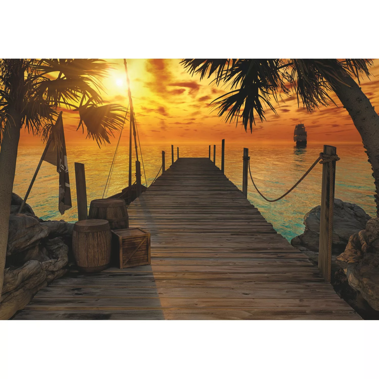 Komar Fototapete Seaside 368 cm x 254 cm FSC® günstig online kaufen