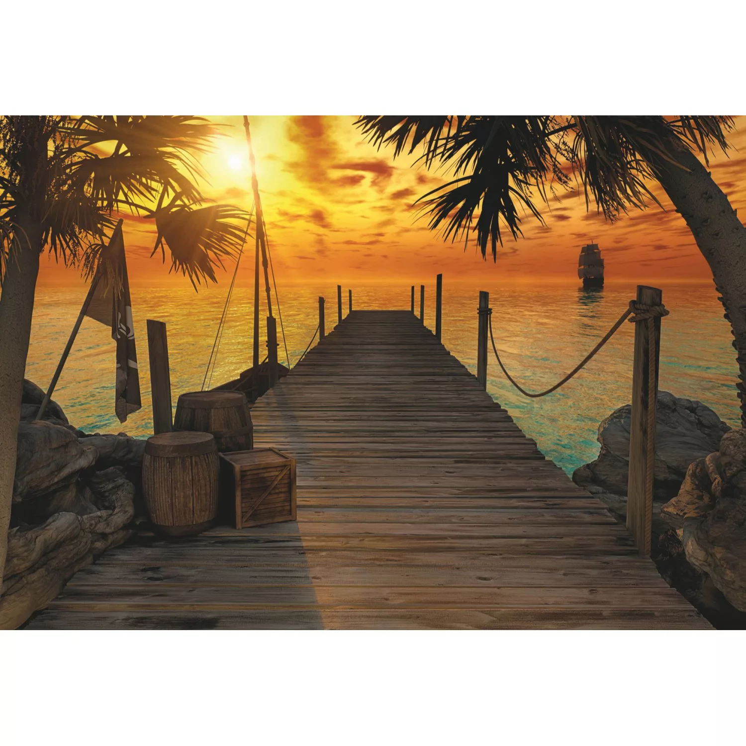 Komar Fototapete Treasure Island 368 cm x 254 cm FSC® günstig online kaufen