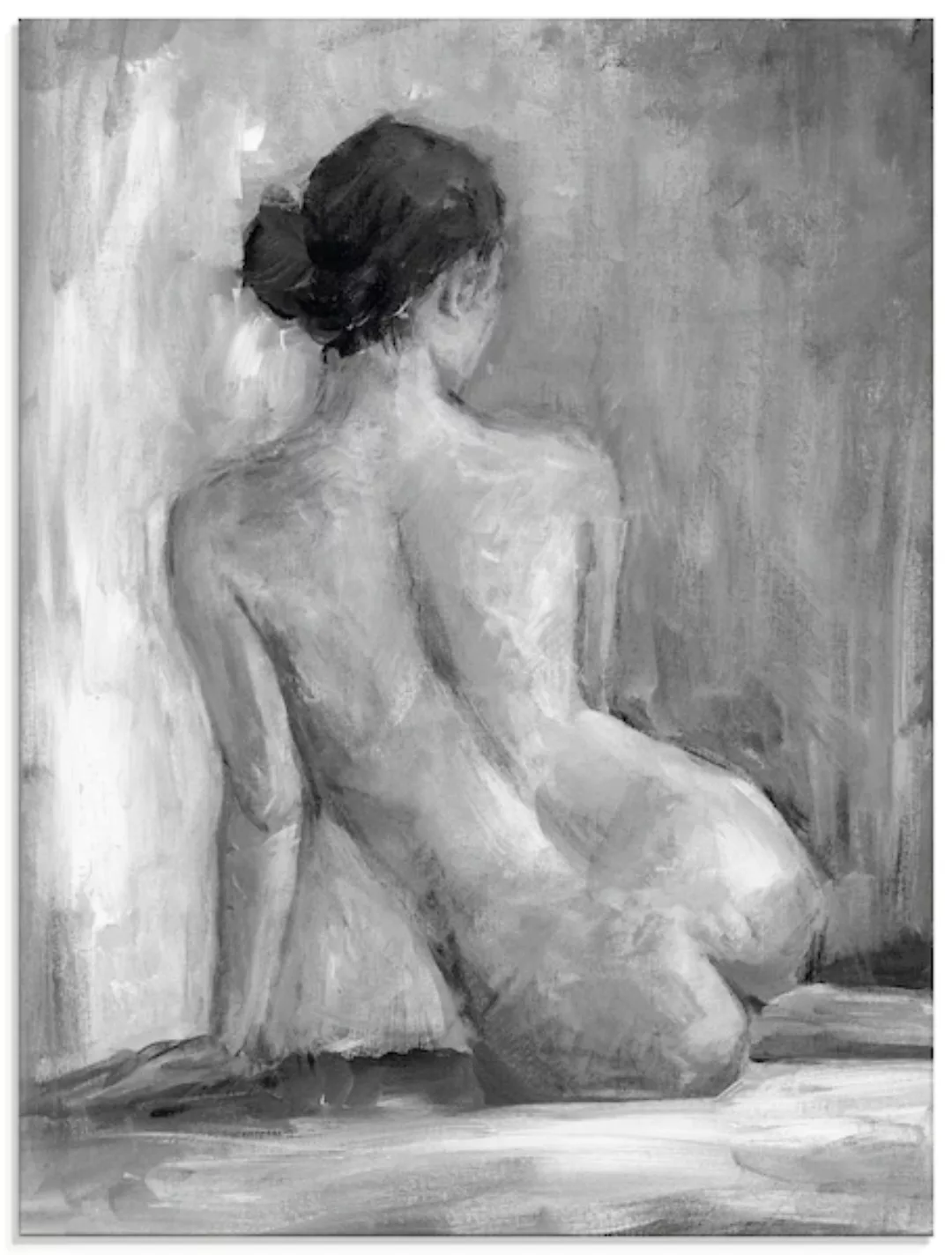 Artland Glasbild "Figur in schwarz & weiß I", Frau, (1 St.), in verschieden günstig online kaufen