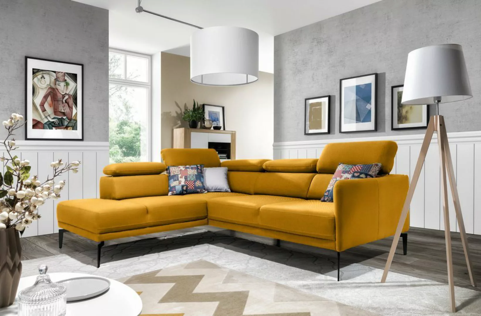 Stylefy Ecksofa Sallent, L-Form, Eckcouch, Kopfteilverstellung günstig online kaufen