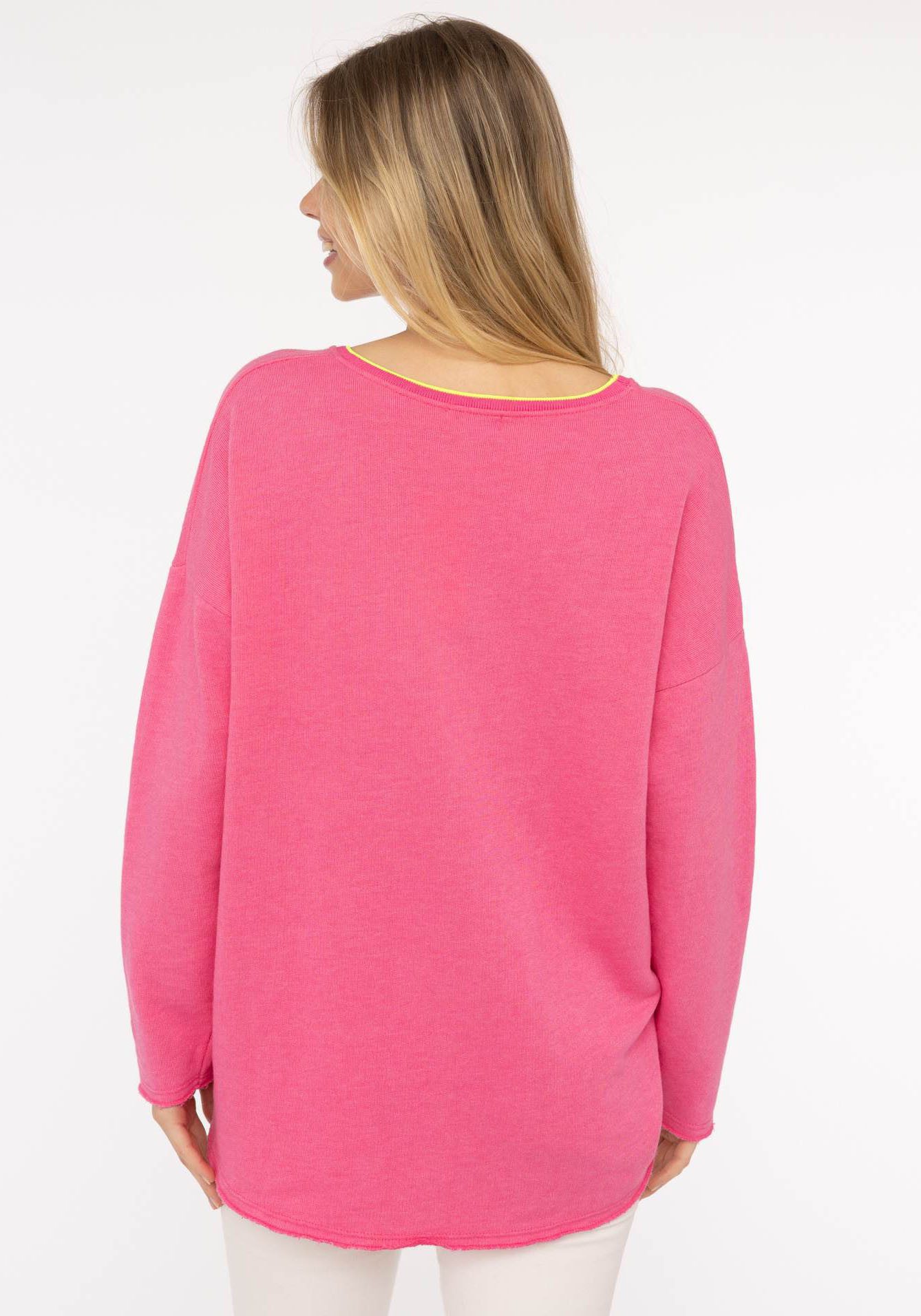 Zwillingsherz Sweatshirt "Positive Mind", mit Kontrastnaht in Neonfarbe günstig online kaufen