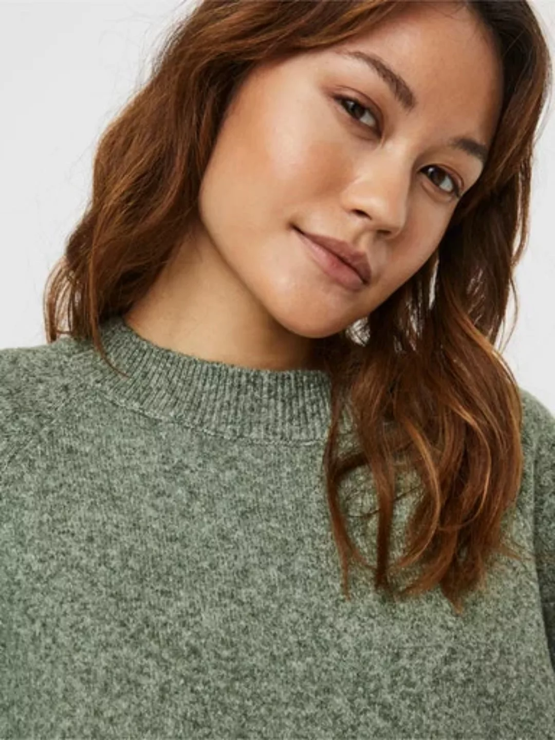 Vero Moda Strickpullover Strick Pullover Meliert Basic Langarm VMDOFFY VMDO günstig online kaufen