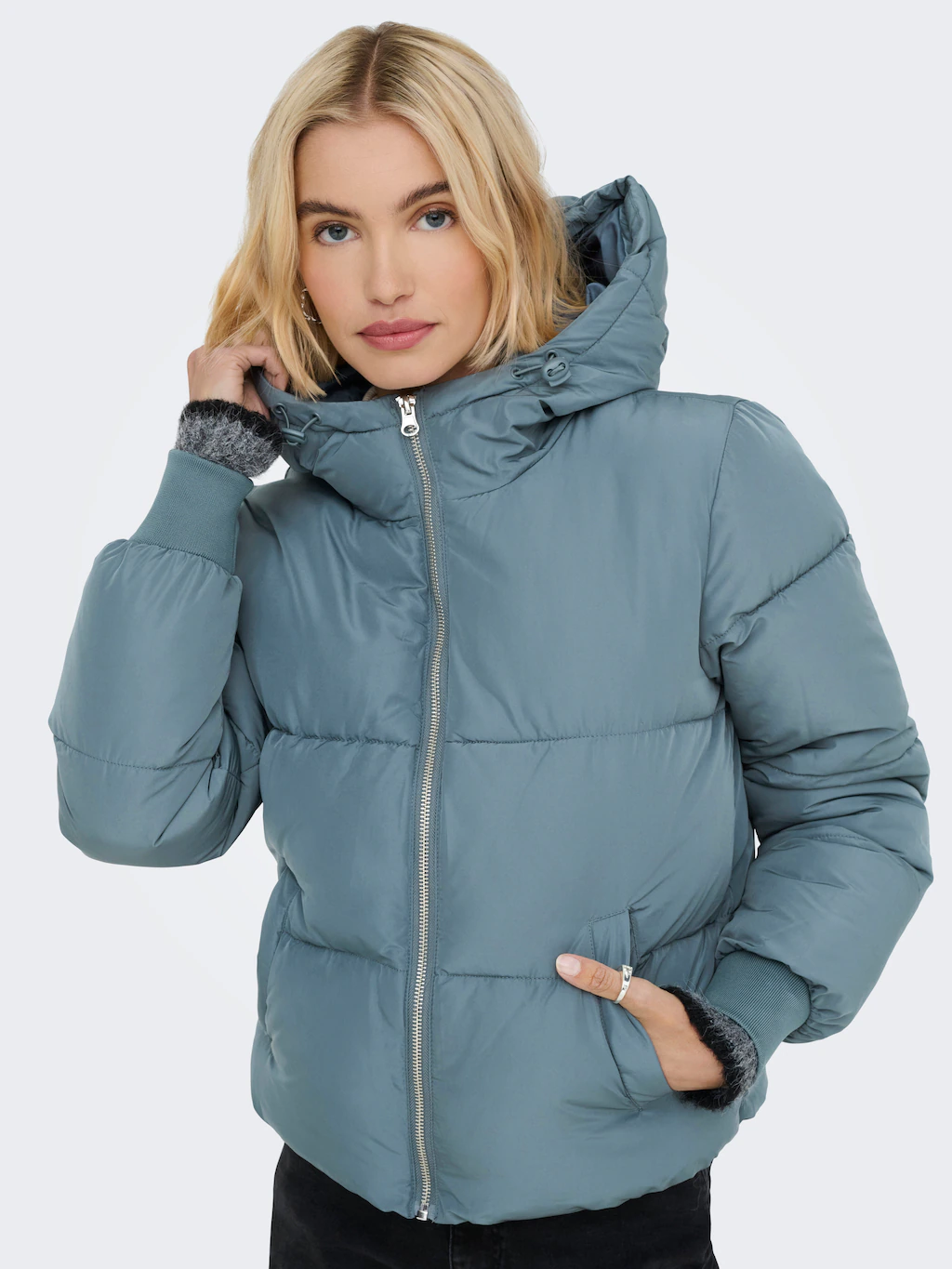 JDY Steppjacke "JDYNEWERICA LIFE SHORT HOOD JKT OTW NOOS", mit Kapuze günstig online kaufen