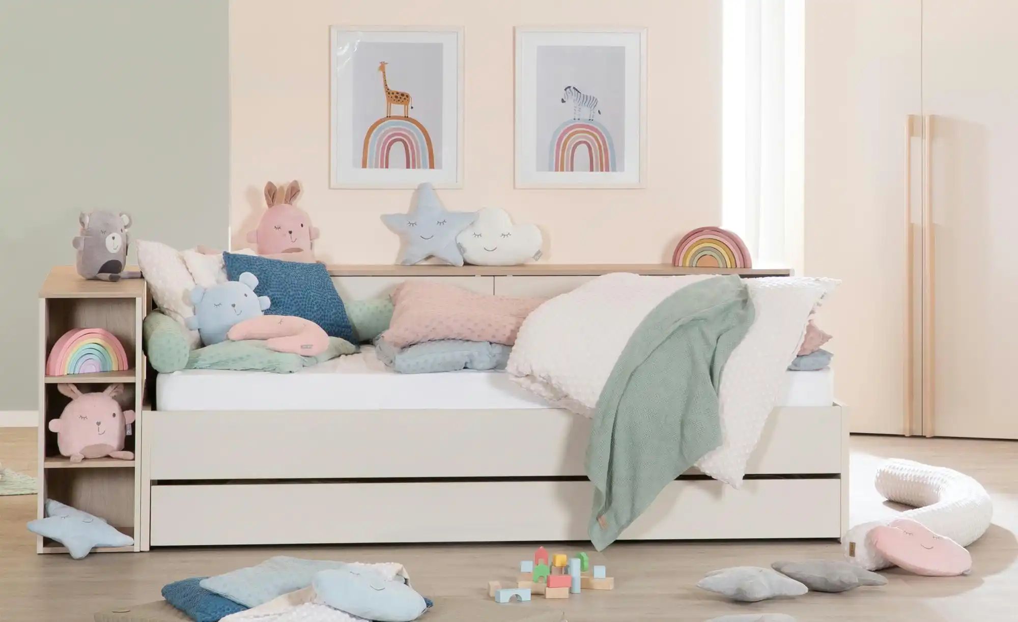 Roba Stauraumbett  Elis ¦ beige ¦ Maße (cm): B: 123 H: 74,5 Betten > Bettge günstig online kaufen