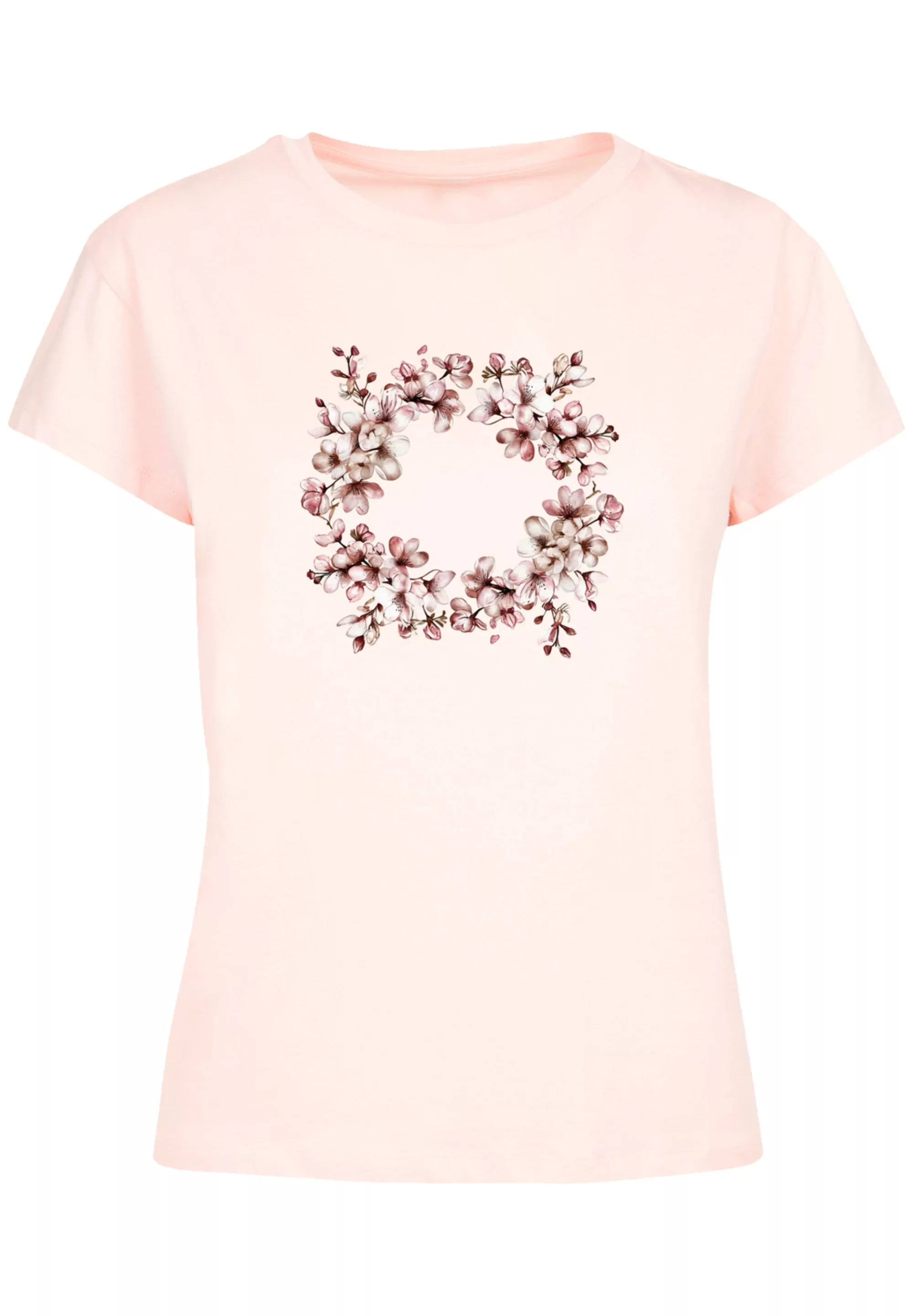 F4NT4STIC T-Shirt "Rosa Frühlings Blumenkranz Dekor", Premium Qualität günstig online kaufen