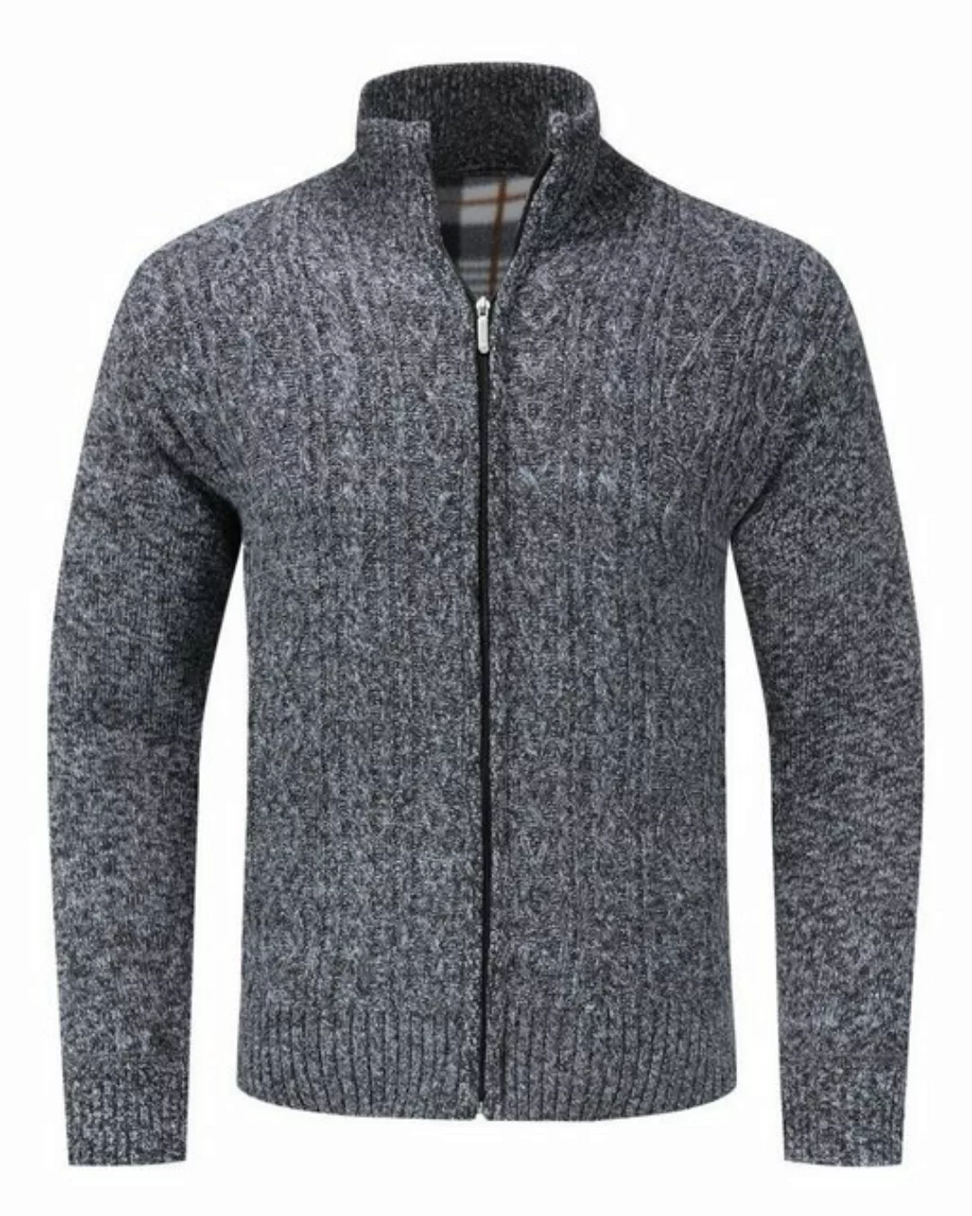 Allthemen Cardigan mit Stehkragen Herren warme Strickjacke günstig online kaufen