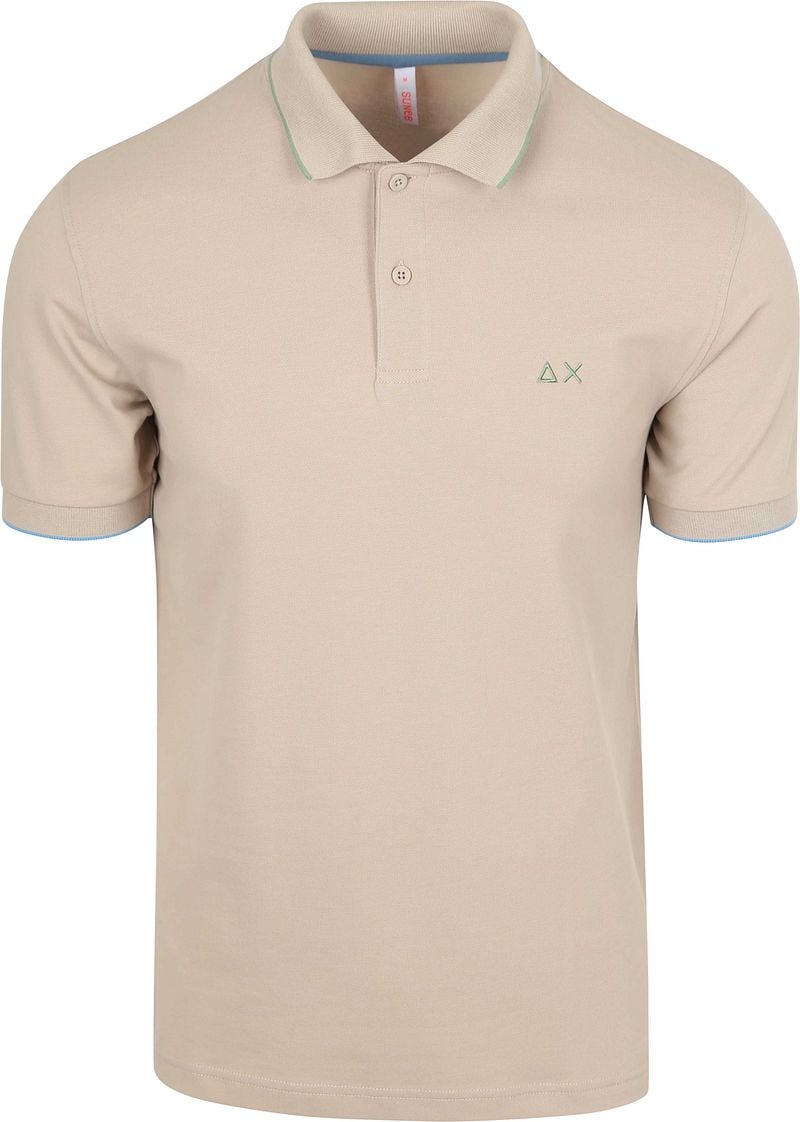 Sun68 Poloshirt Small Stripe Collar Greige - Größe XL günstig online kaufen
