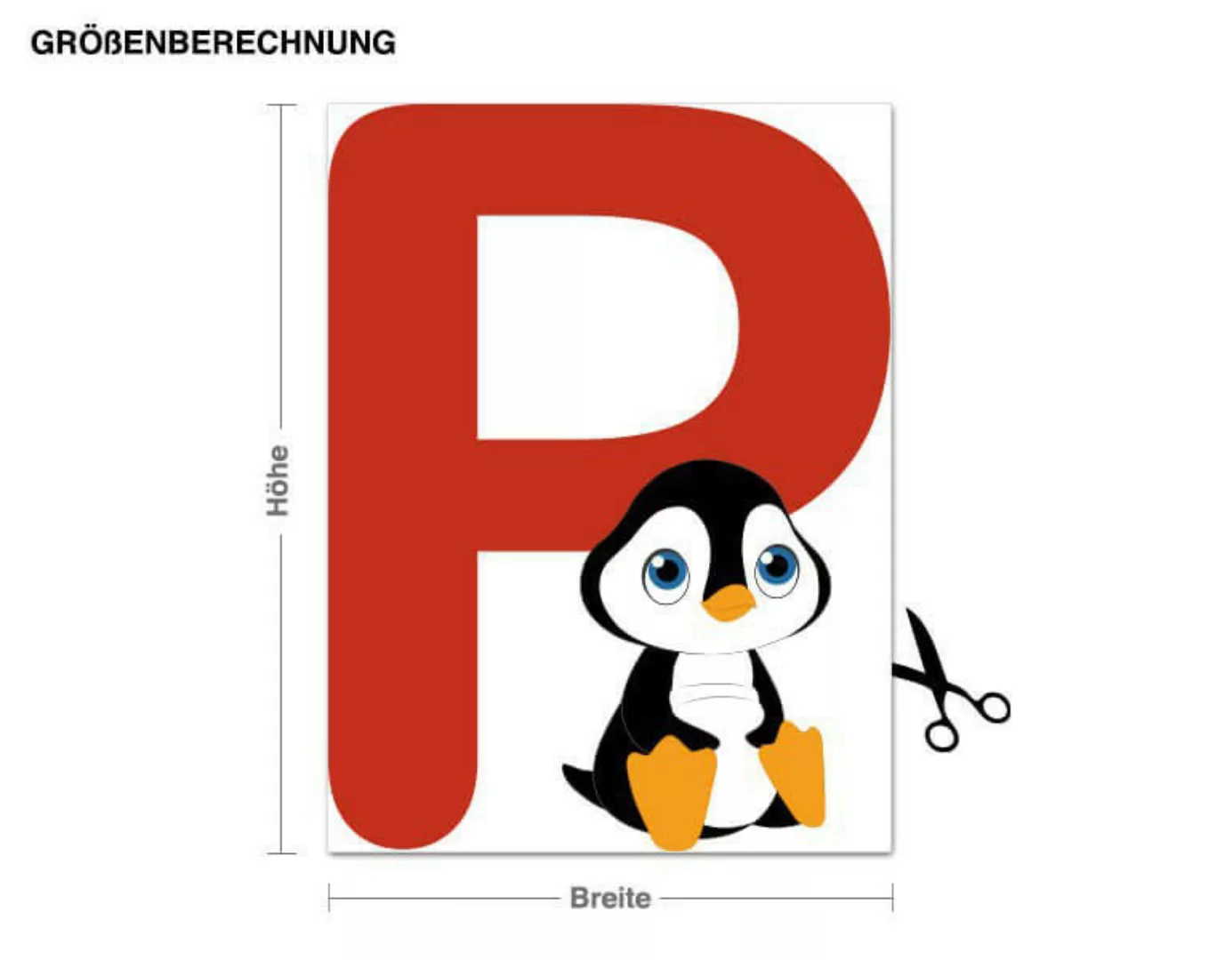 Wandtattoo Kinderzimmer Kinder ABC - Pinguin günstig online kaufen