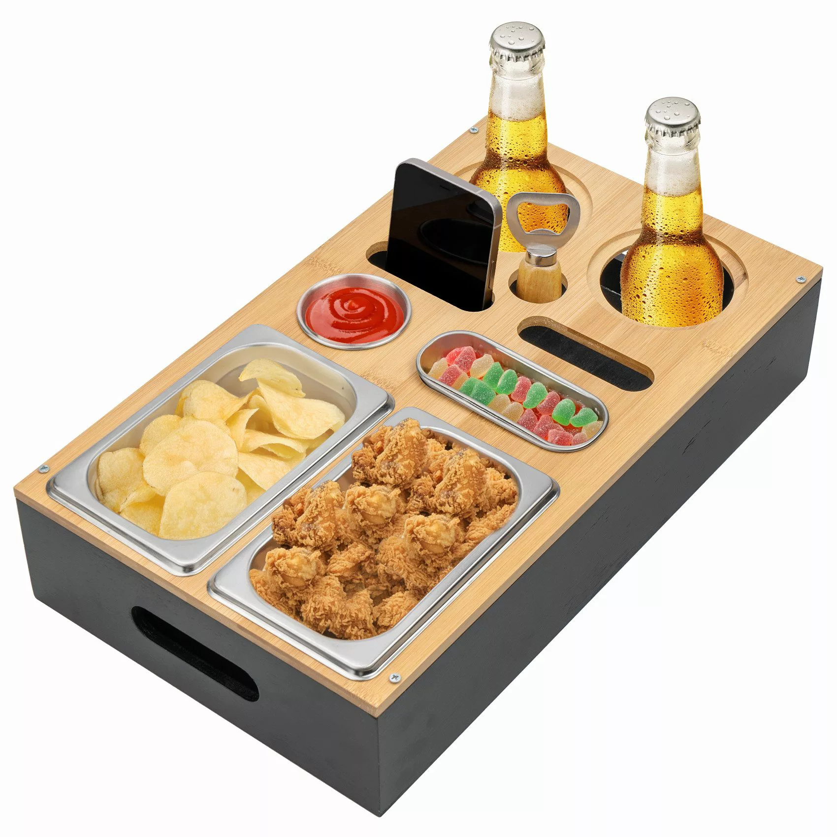 ElitVita Tabletttisch Couchbar Sofatablett Snackbox, mit günstig online kaufen