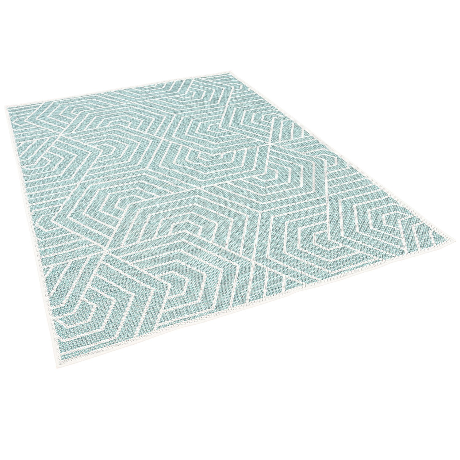 Pergamon In & Outdoor Teppich Flachgewebe Ottawa Trend Mintgrün 200x290cm günstig online kaufen