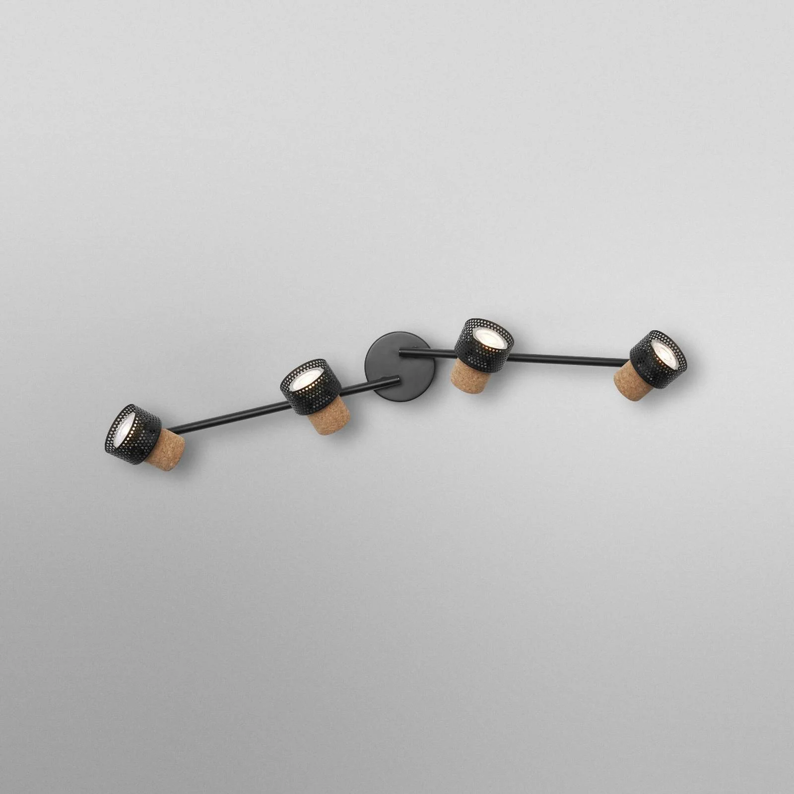 OSRAM Deckenstrahler CORK, schwarz, 4 Spots GU10-LED 927 dim günstig online kaufen
