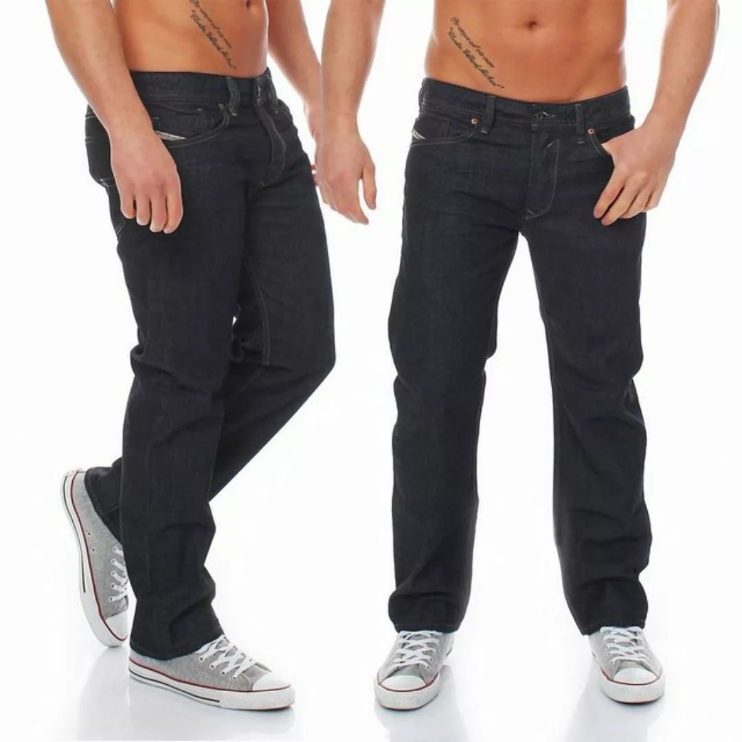 Diesel Regular-fit-Jeans Herren Waykee 0088Z Deep Dark Blue 5-Pocket-Style, günstig online kaufen