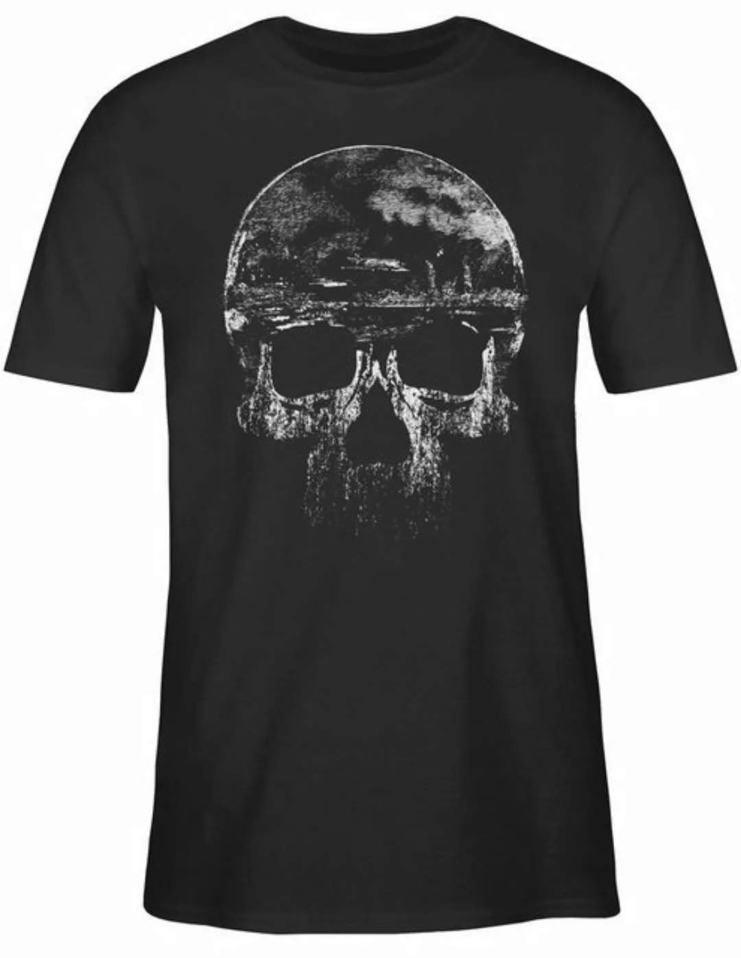 Shirtracer T-Shirt Vintage Totenkopf Biker günstig online kaufen