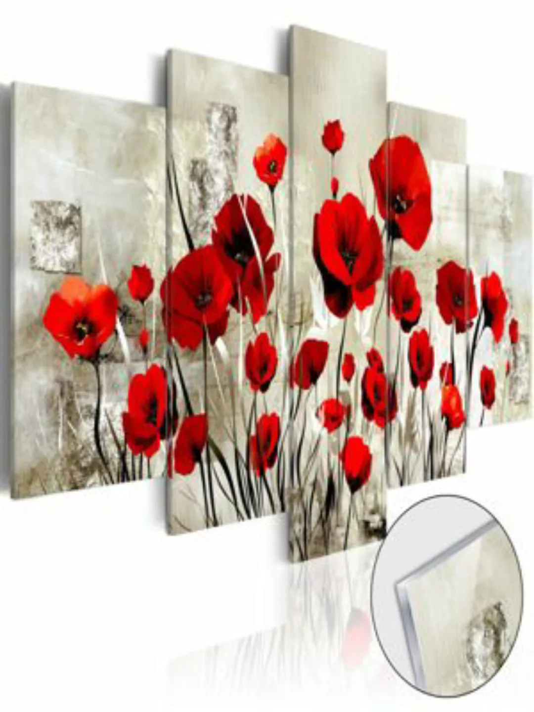 artgeist Acrylglasbild Scarlet Field [Glass] mehrfarbig Gr. 100 x 50 günstig online kaufen
