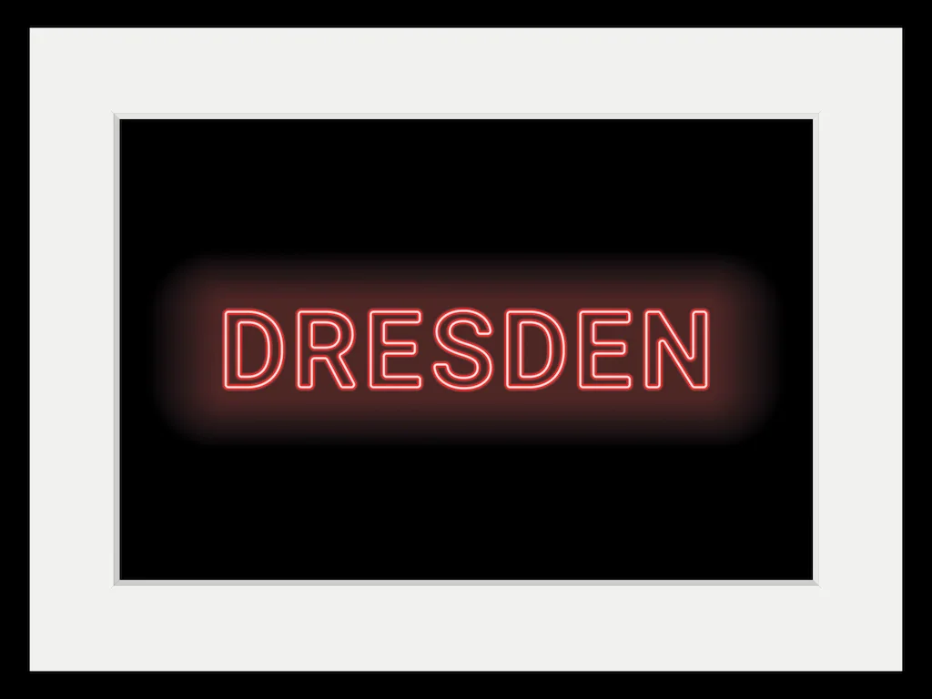 queence Bild "DRESDEN LIGHTS", Städte-Schriftzug-Dresden, (1 St.), HD Premi günstig online kaufen