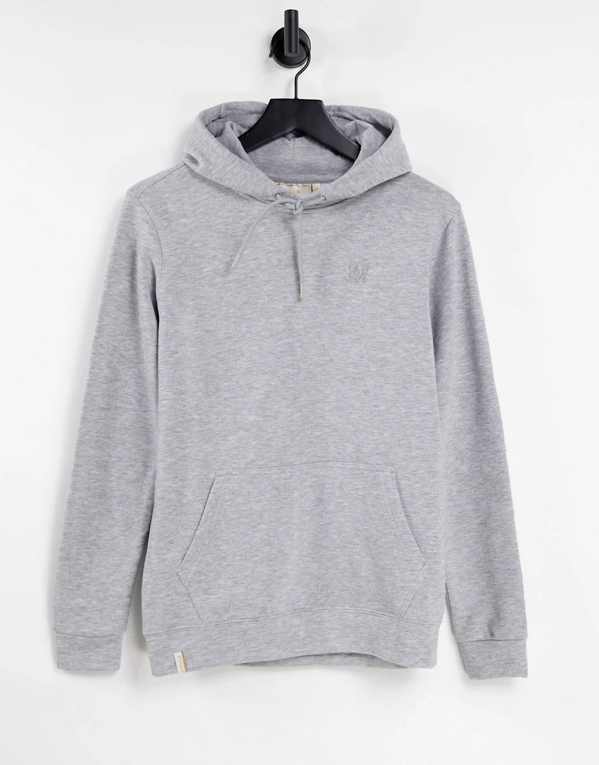 SikSilk – Essentials – Schicker Kapuzenpullover in Grau günstig online kaufen