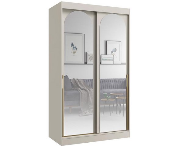 Compleo Schwebetürenschrank mit Spiegel, 120 cm breit LUCY, Modern/Japandi/ günstig online kaufen