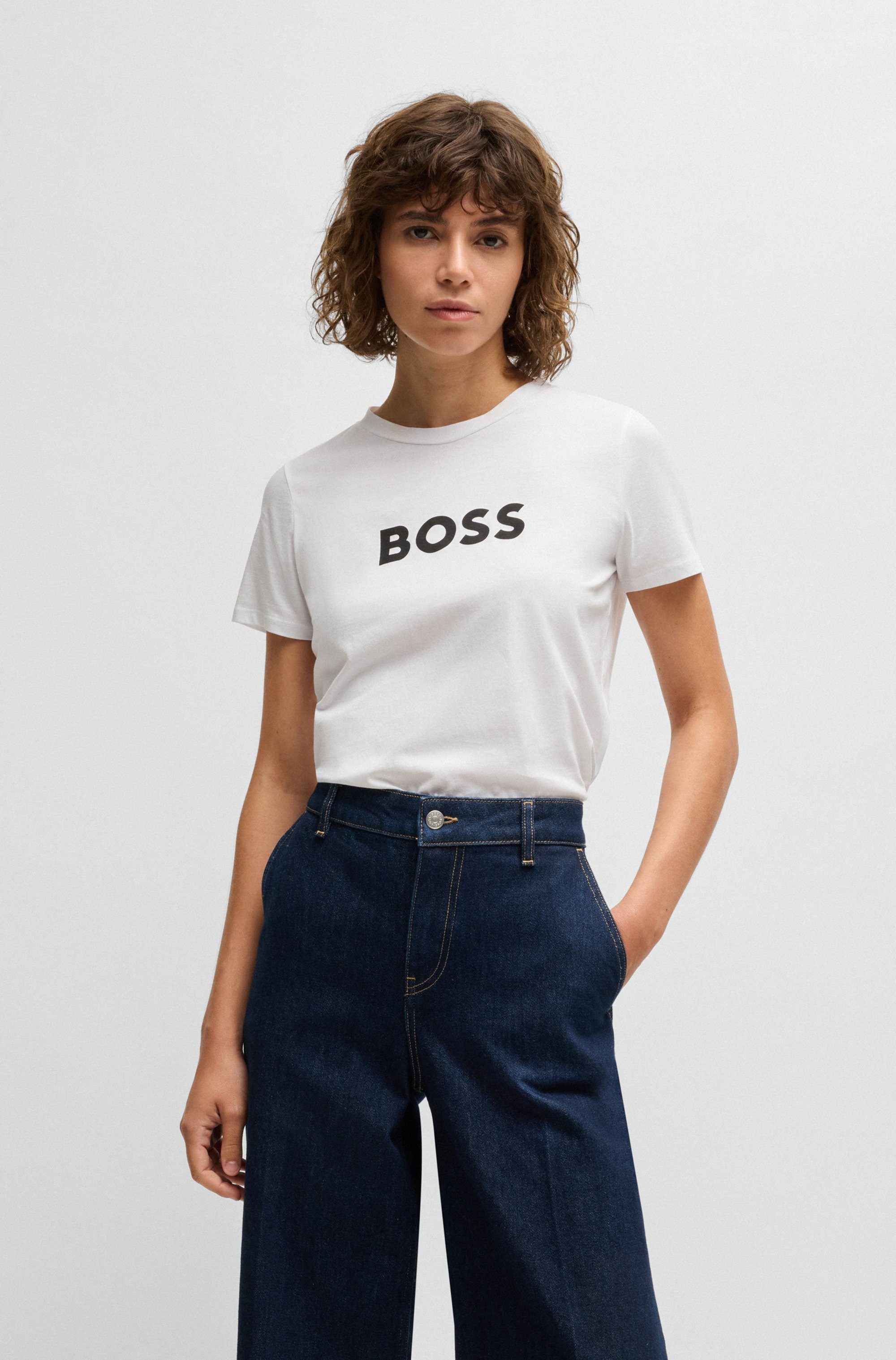 BOSS ORANGE T-Shirt Elogo Premium Damenmode günstig online kaufen