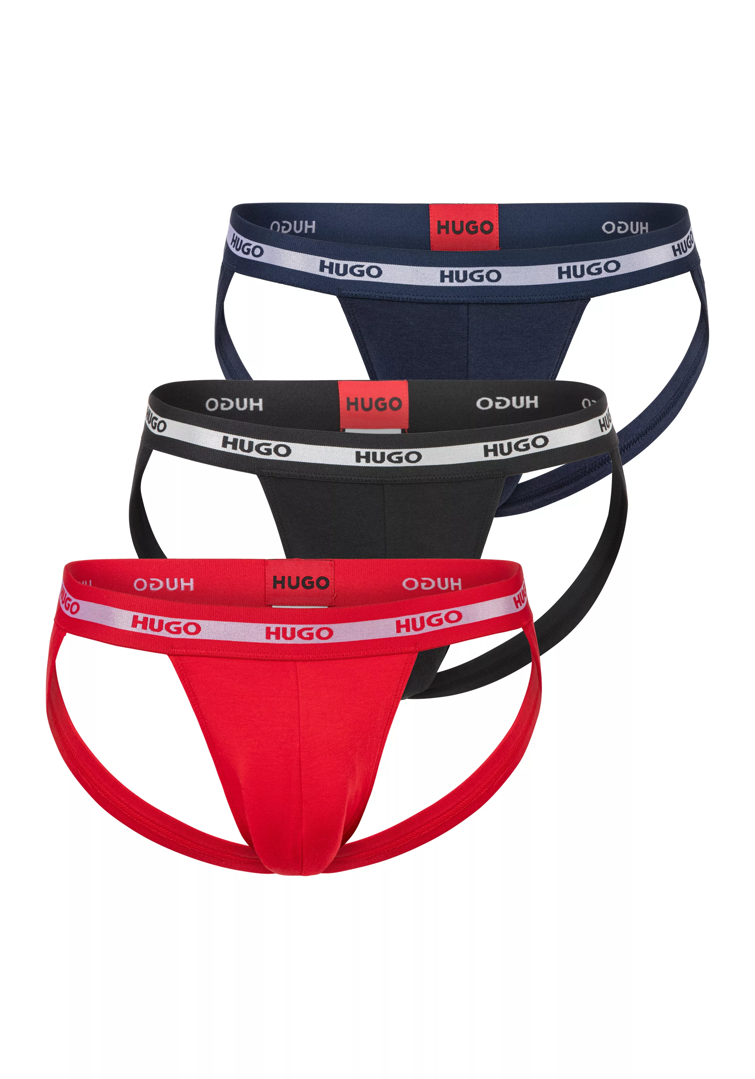 HUGO Underwear String "JOCKSTR TRIPL PLANET", (Packung, 3 St.), mit Hugo-Lo günstig online kaufen