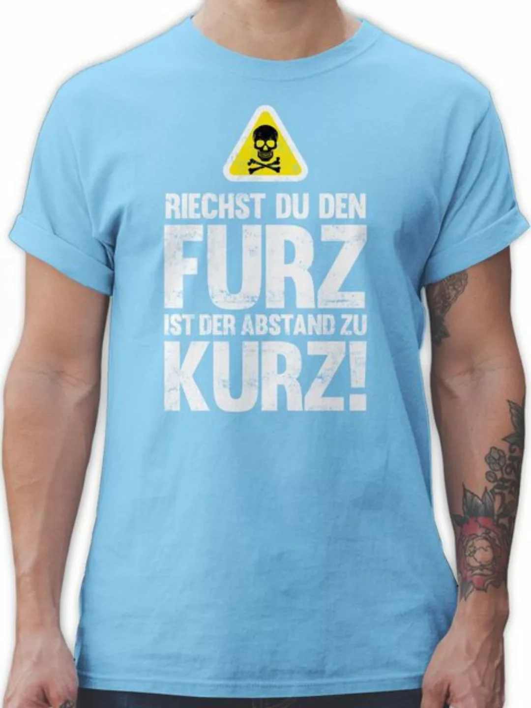 Shirtracer T-Shirt Riechst du den Furz ist der Abstand zu kurz Sprüche Stat günstig online kaufen