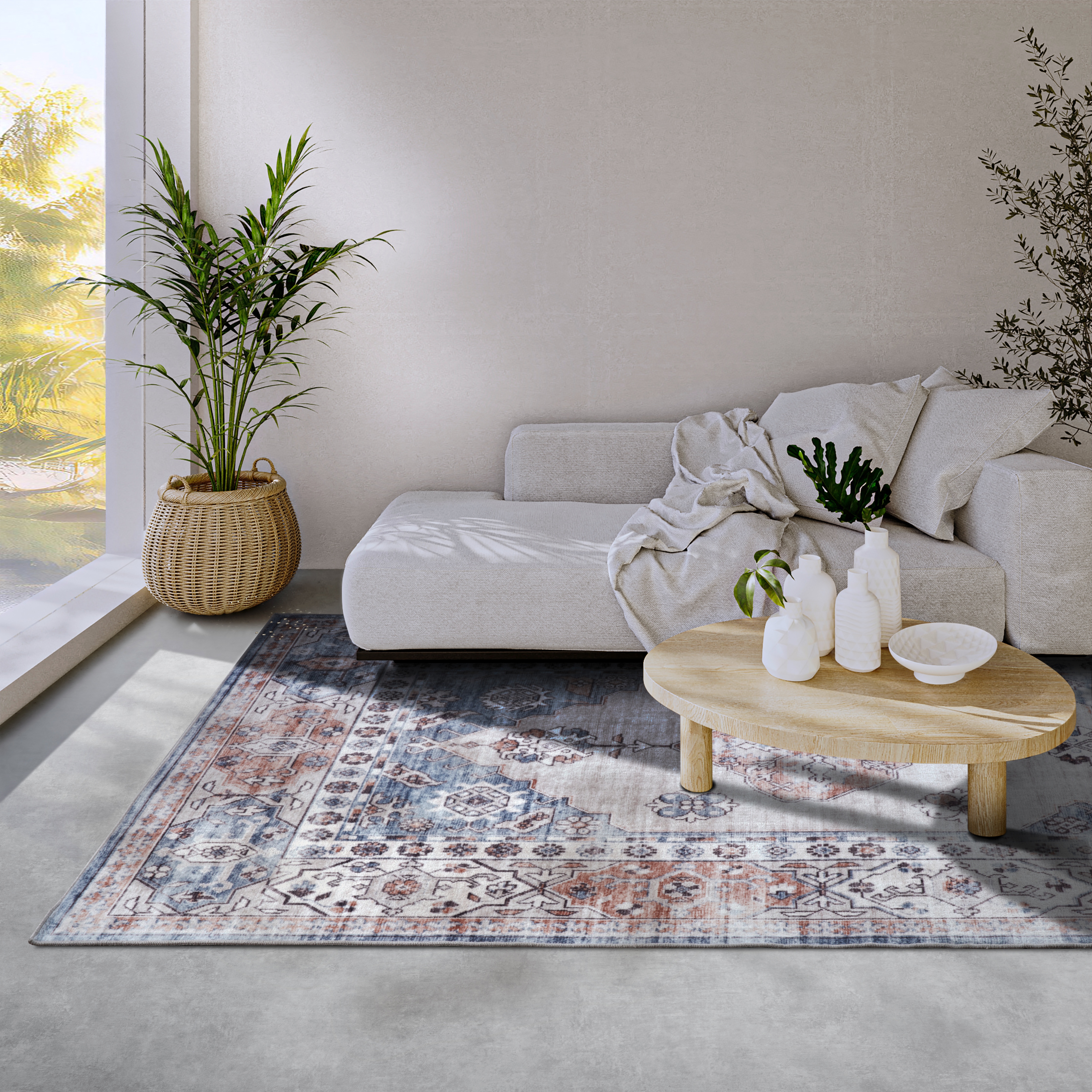 freundin Home Collection Teppich »Meridiem«, rechteckig, Kurzflor, Anti Rut günstig online kaufen