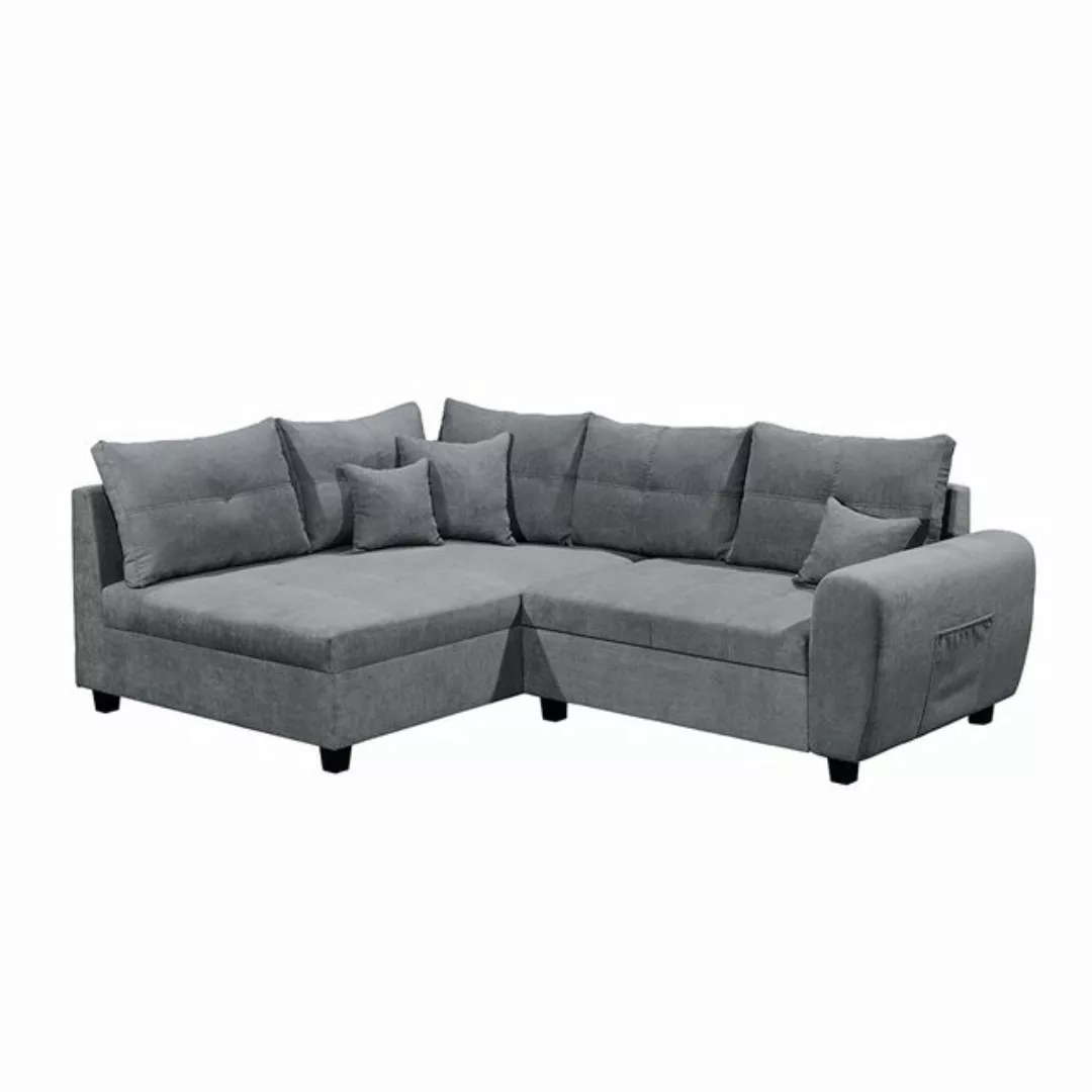 Lomadox Ecksofa LEICESTER-09, anthrazit 248x87x176 cm günstig online kaufen