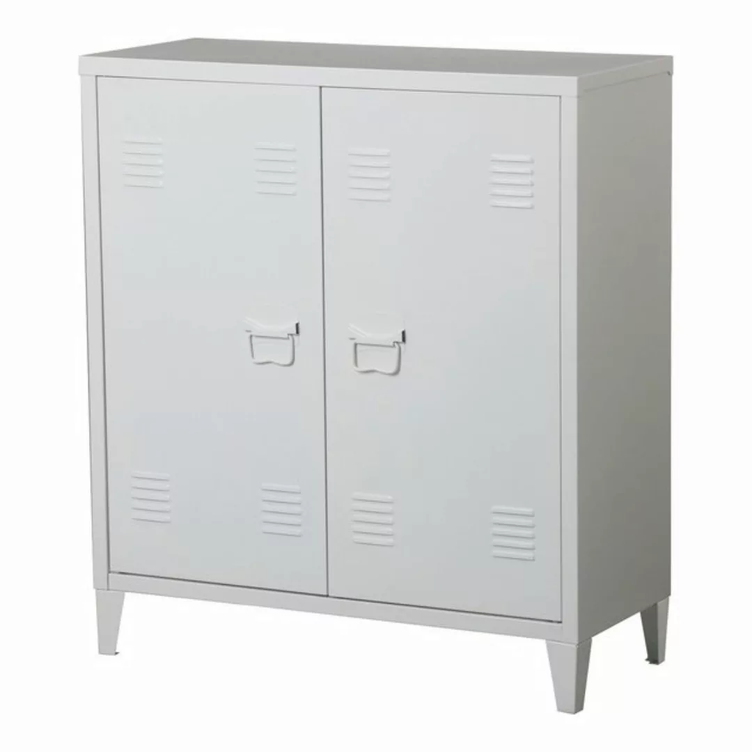 en.casa Aktenschrank »Oripää« mit 2 Türen Stahl 90x80x33 cm Weiß günstig online kaufen