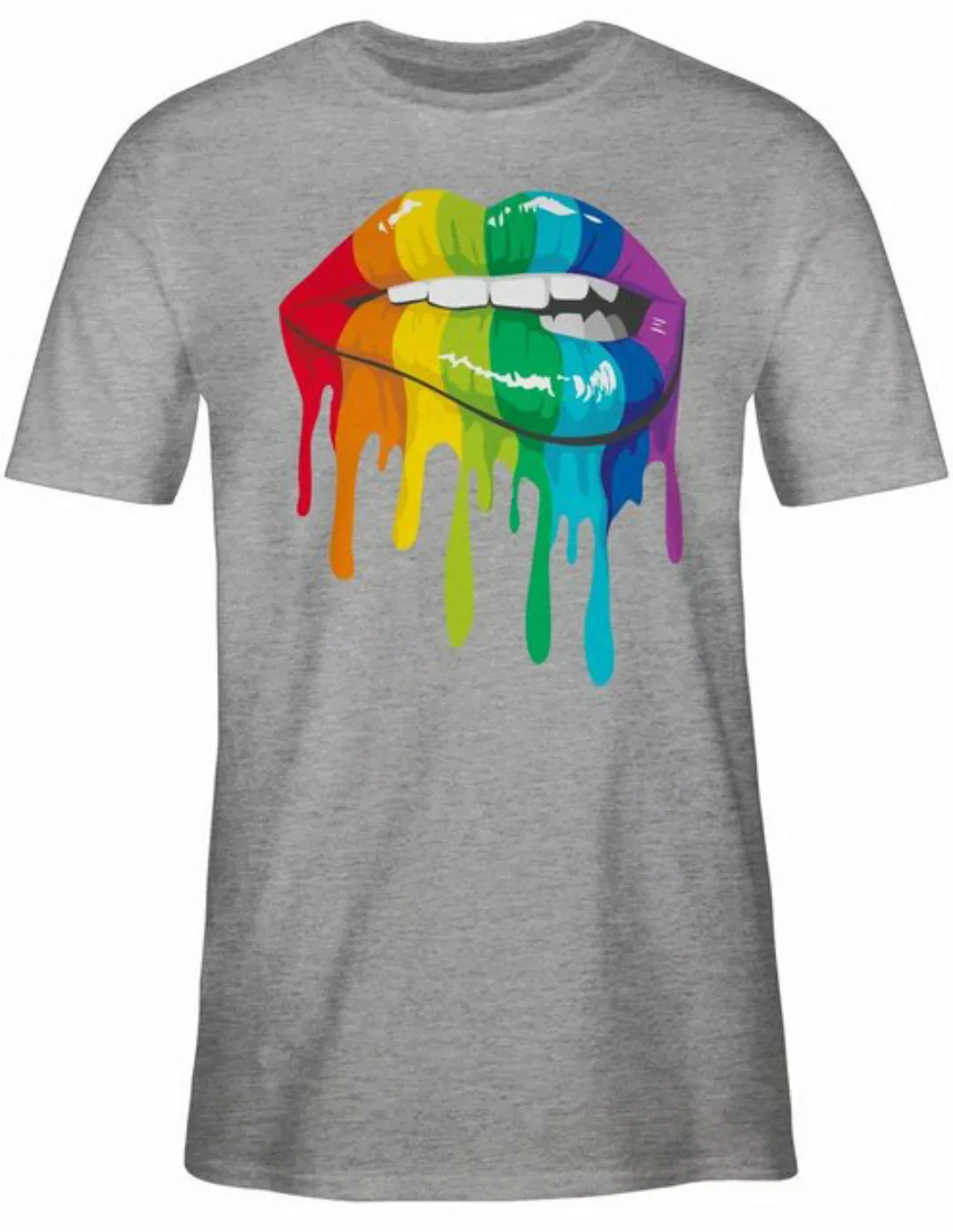 Shirtracer T-Shirt Lippen LGBT & LGBTQ LGBT Kleidung günstig online kaufen