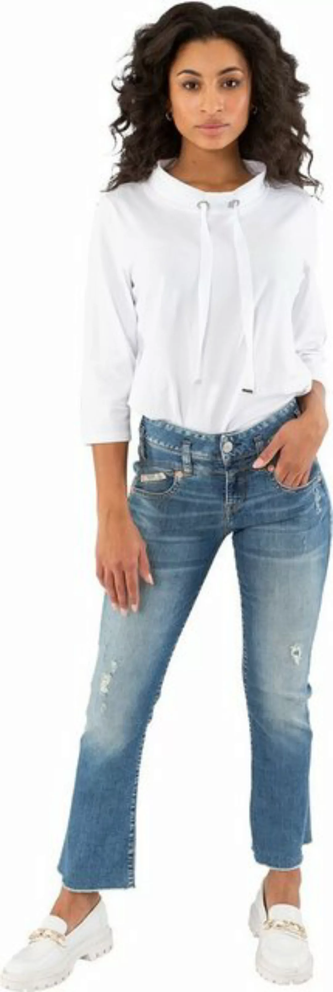Herrlicher Bootcut-Jeans HERRLICHER, PEARL BOOTCUT JEANS CROPPED UND BIO-BA günstig online kaufen