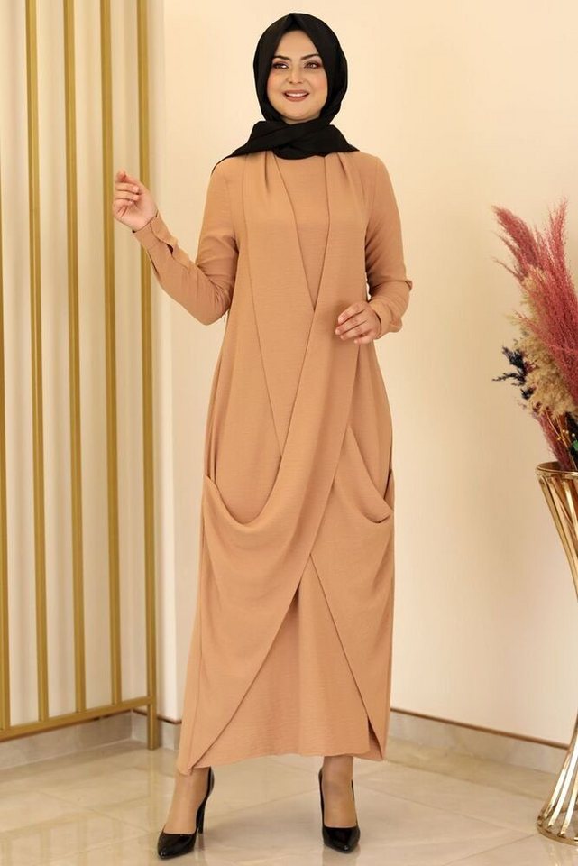 fashionshowcase Abendkleid Damen Maxikleid Hijab Kleid mit Raglanärmeln - M günstig online kaufen