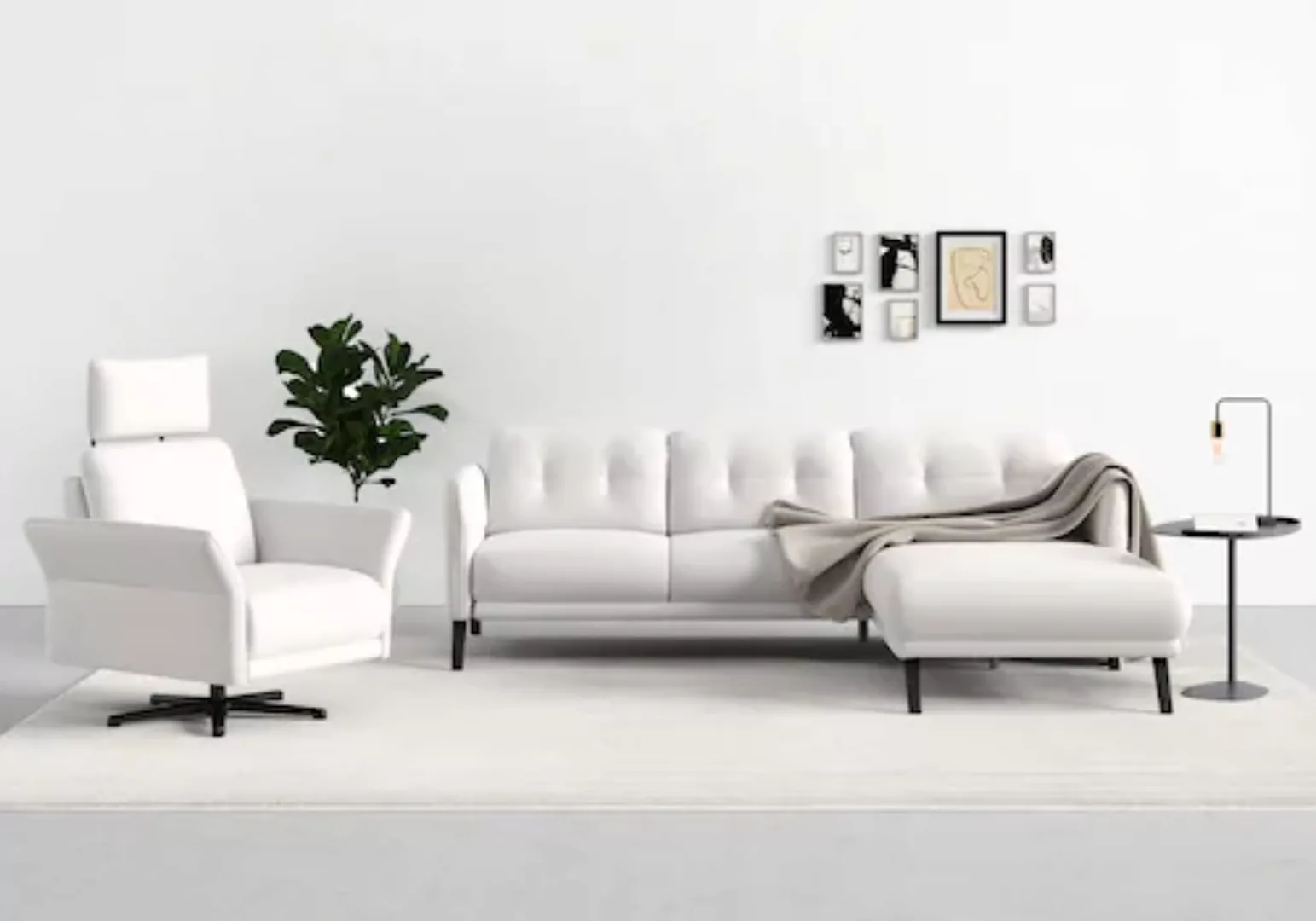 sit&more Ecksofa "Scandia L-Form", Wahlweise mit Kopfteilverstellung und Ar günstig online kaufen