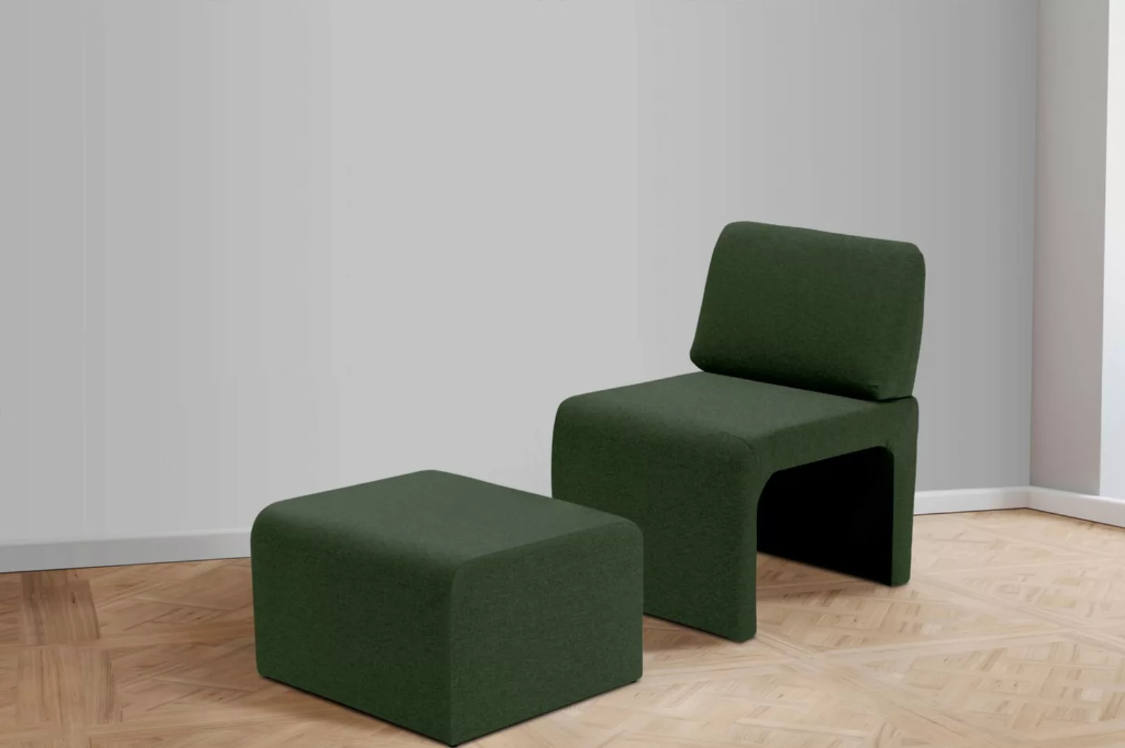 DOMO collection Sessel "mit Hocker 700017 ideal für kleine Räume, platzspar günstig online kaufen