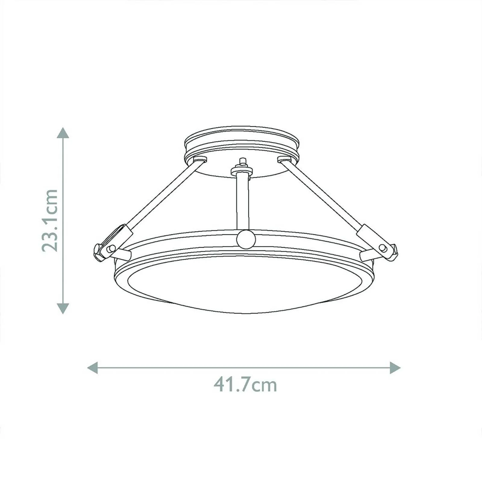 Deckenleuchte Collier, schwarz, Ø 41,7 cm, Stahl,  Glas, E14 günstig online kaufen