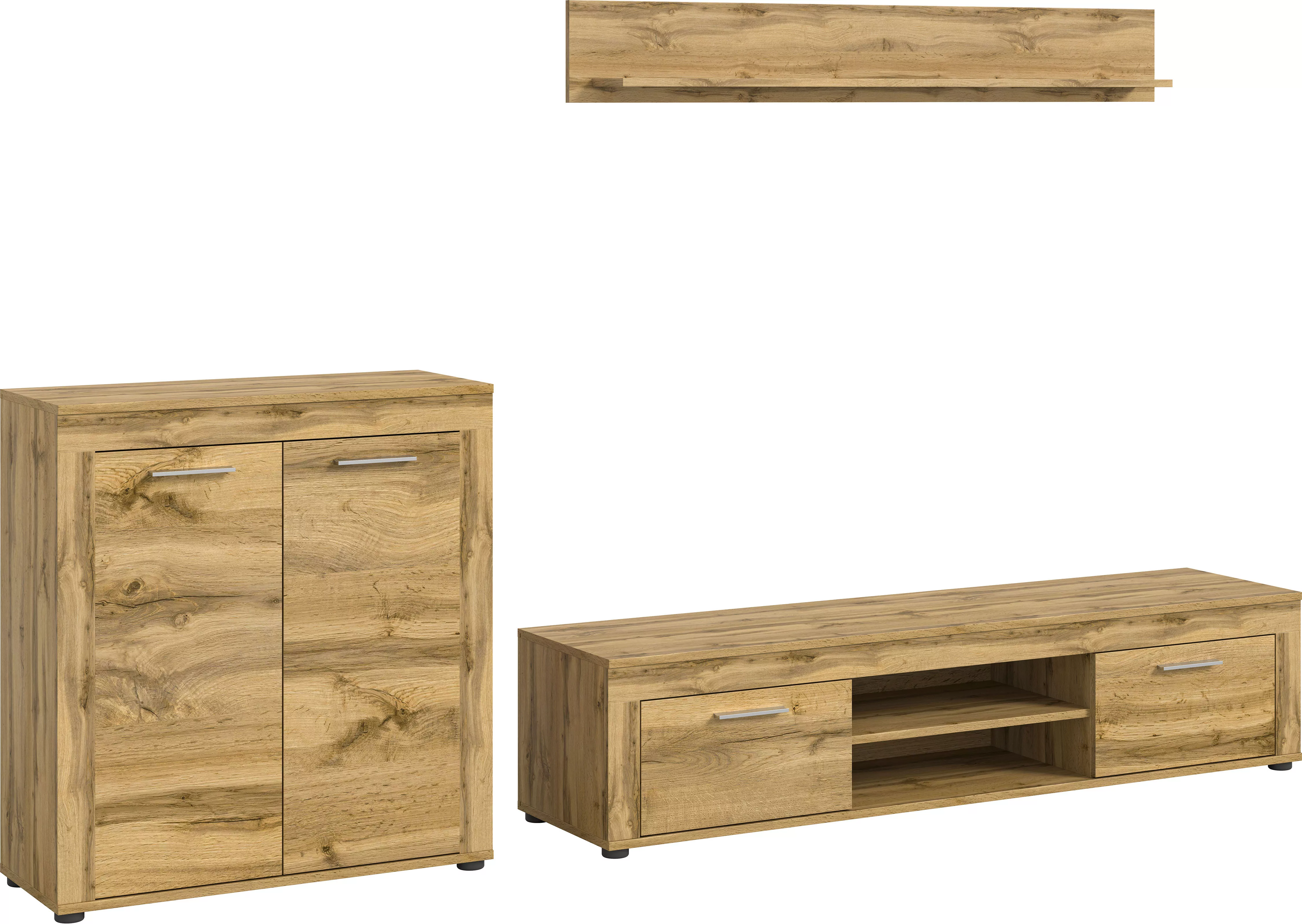 INOSIGN Wohnwand "Aosta, Breite 255cm, bestehend aus Highboard, Lowboard, W günstig online kaufen