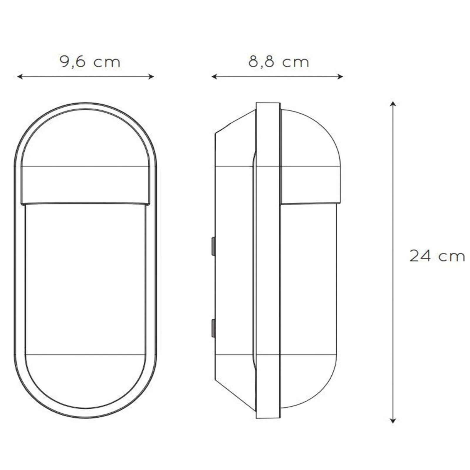 Außenwandleuchte Capsule, klar/schwarz günstig online kaufen