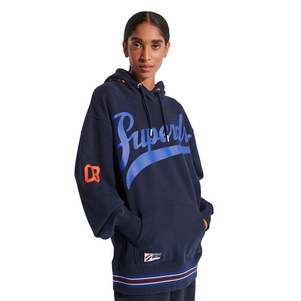 Superdry Code Strikeout Oversized Kapuzenpullover M-L Deep Navy günstig online kaufen