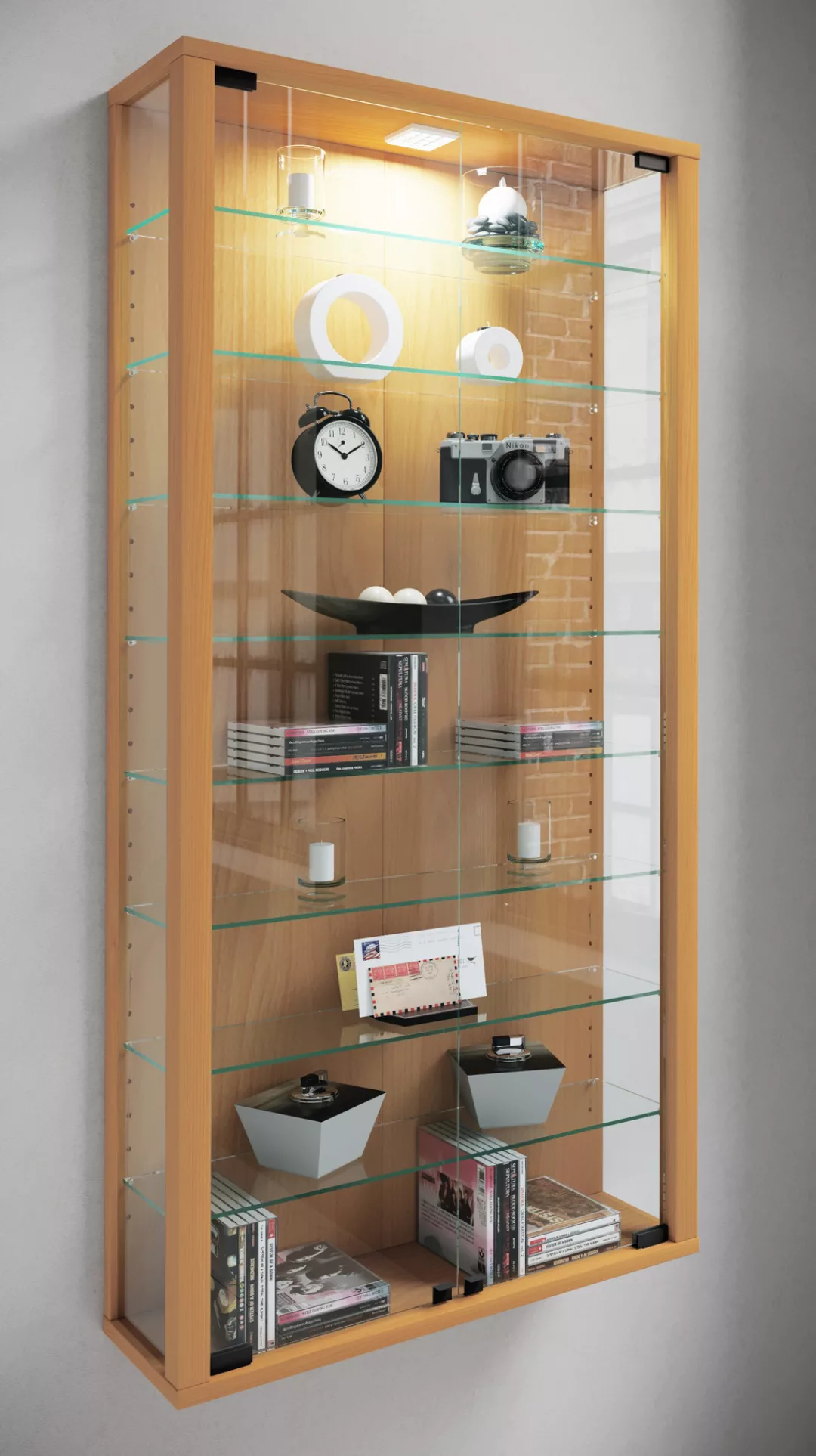 VCM Wandregal "VCM Glasvitrine hängend  Vitrine Glas mit ESG-Sicherheitsgla günstig online kaufen