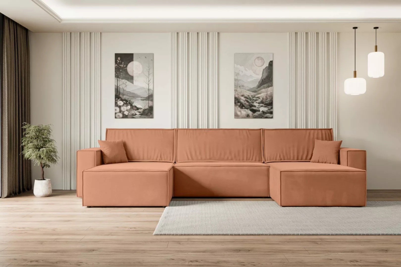 ALTDECOR Wohnlandschaft CELTIC-XLU, Couch mit Schlaffunktion, günstig online kaufen