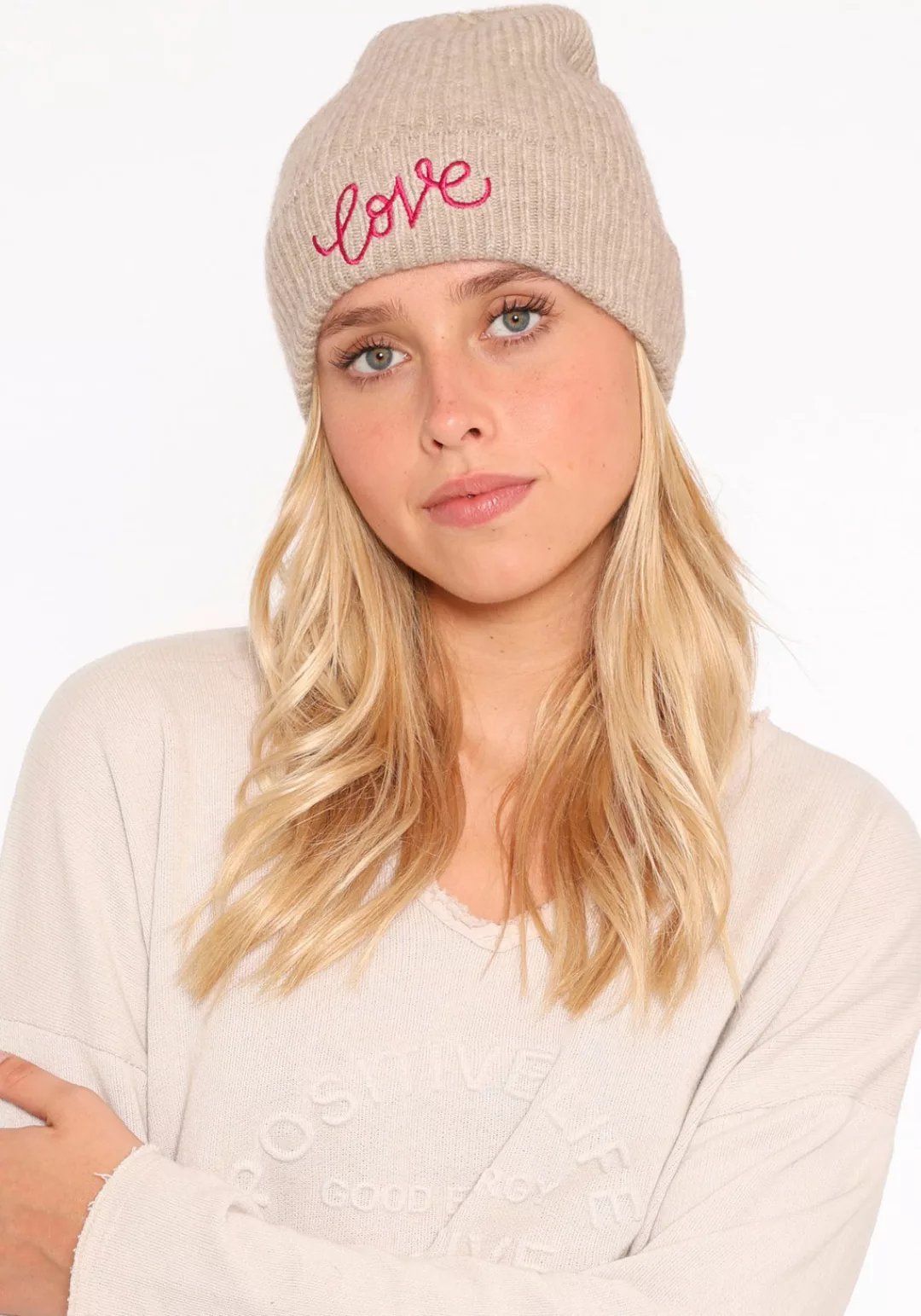 Zwillingsherz Beanie "Beanie mit Love Stickerei", (Packung), mit dekorative günstig online kaufen