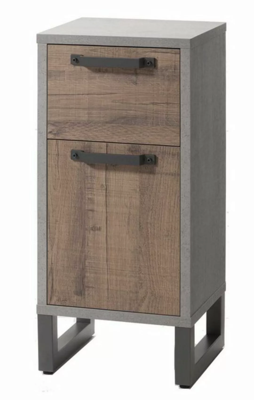 Composad Unterschrank LA FABRICA, Aged Oak Dekor, Betondekor, 1 Tür, 1 Schu günstig online kaufen