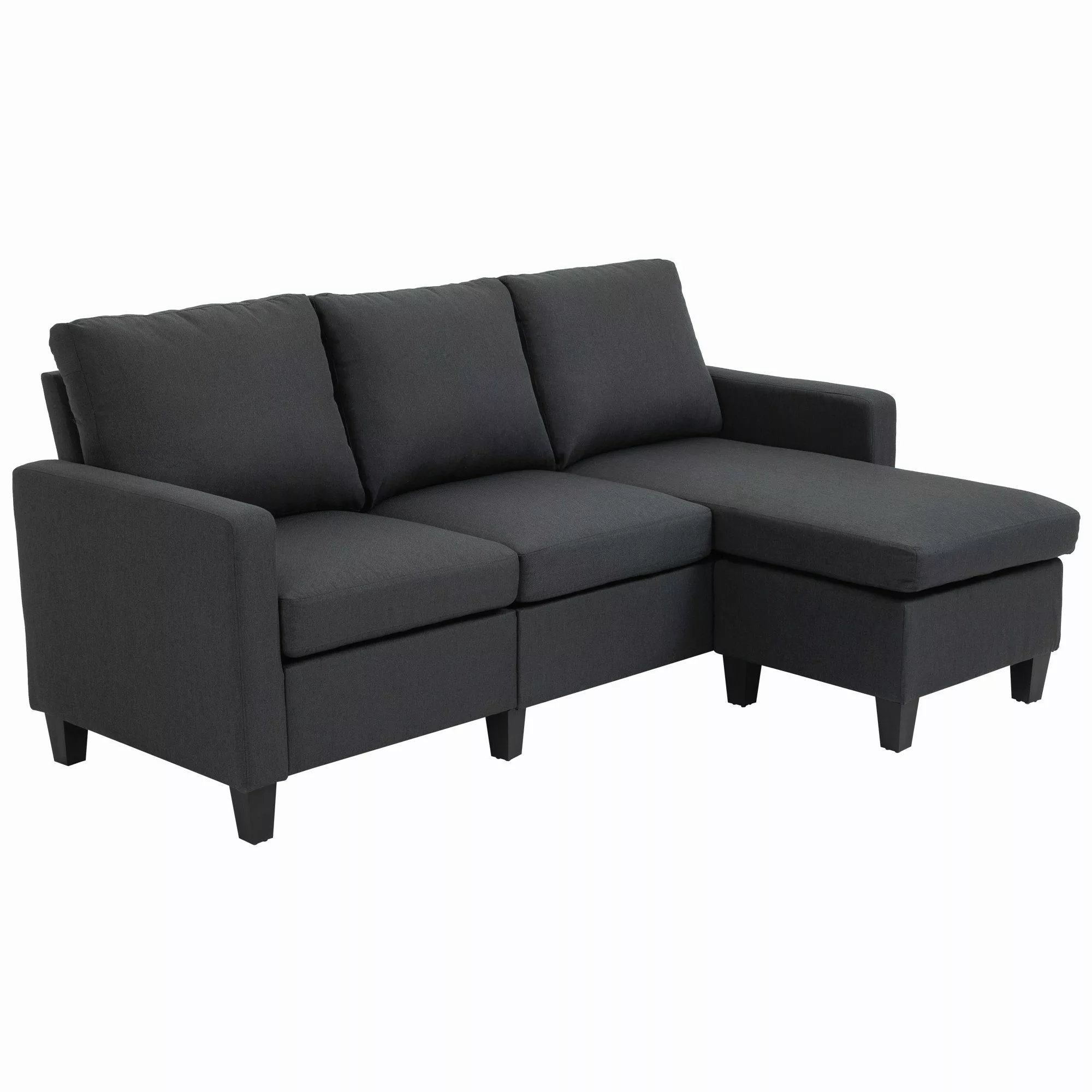 HOMCOM 3-Sitzer Ecksofa, Eckcouch in L-Form, günstig online kaufen