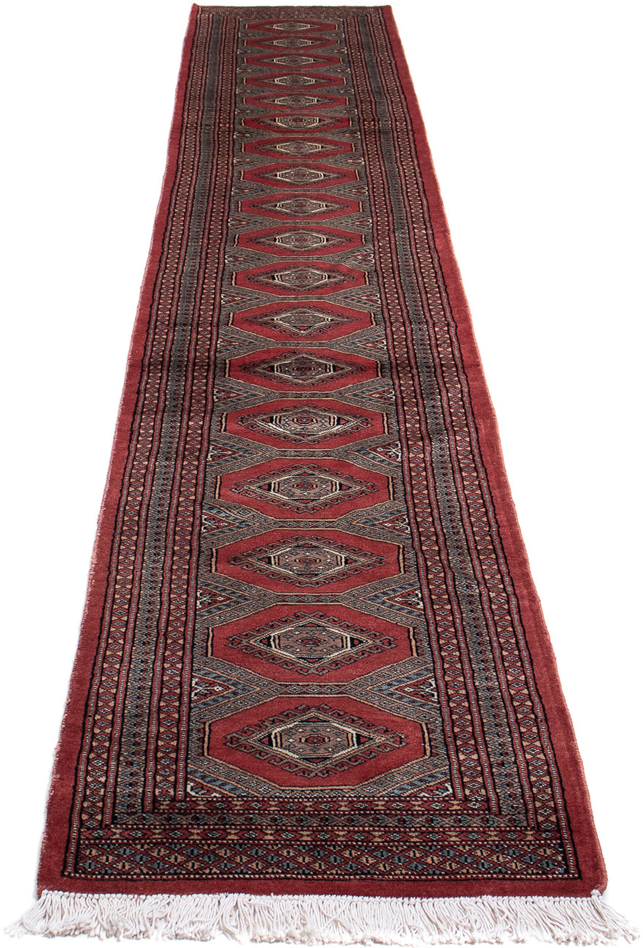 morgenland Orientteppich »Afghan - Buchara - 396 x 64 cm - dunkelrot«, rech günstig online kaufen