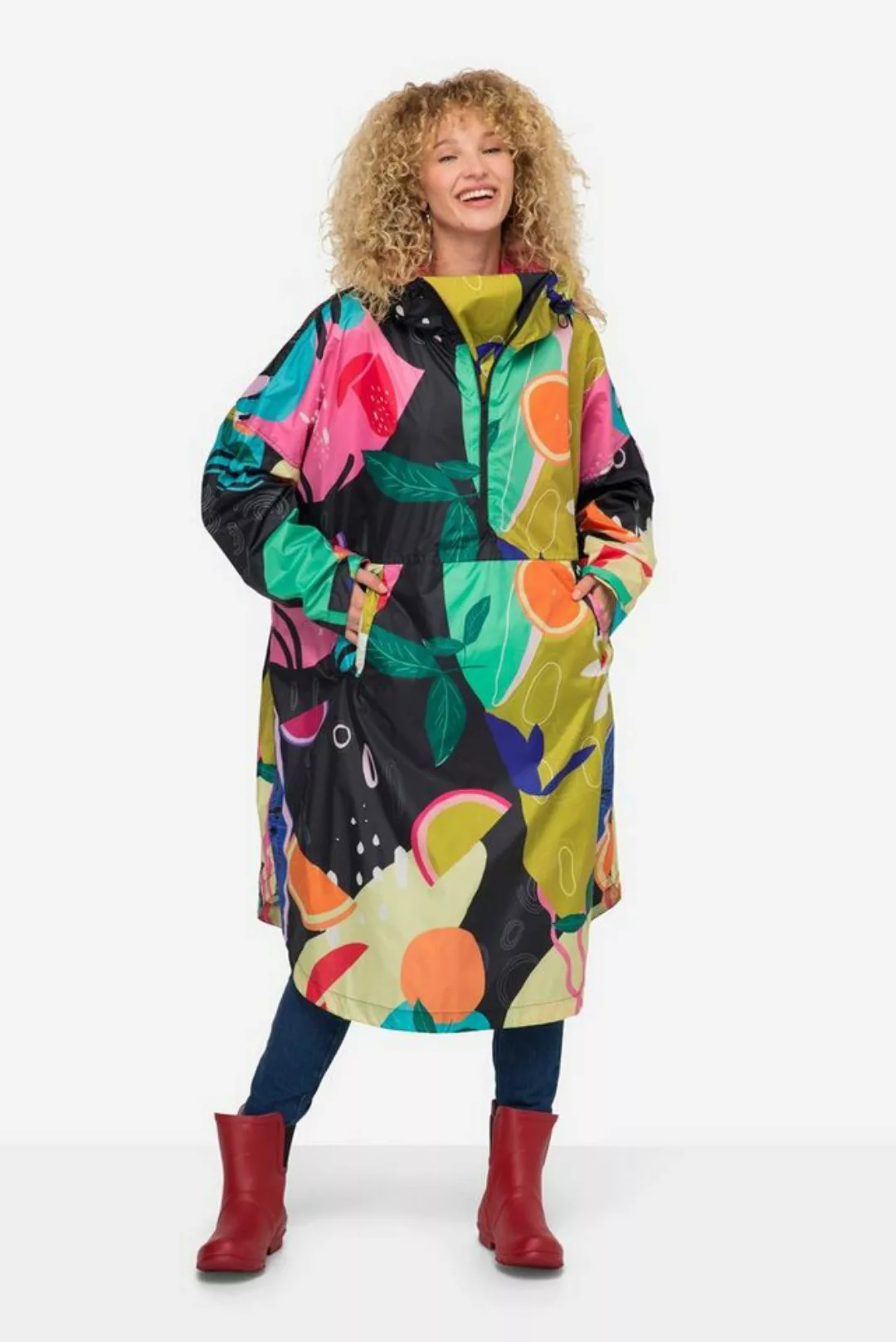 Laurasøn Funktionsjacke Funktions-Regencape Unisex Print Kapuze günstig online kaufen