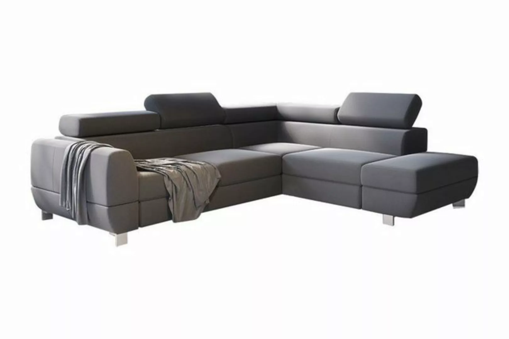 Xlmoebel Ecksofa Stoff Ecksofa L-Form Sofa Couch Design Modern Textil Bettf günstig online kaufen