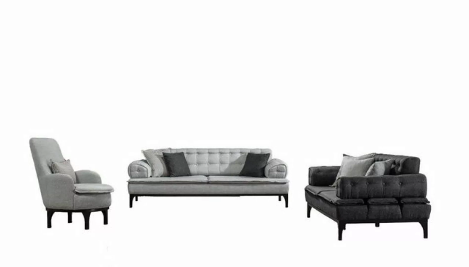 Xlmoebel Sofa Sitzgruppe 3+3+1 Sitzer Set 3tlg. Möbel Couch Sessel neu, 3 T günstig online kaufen