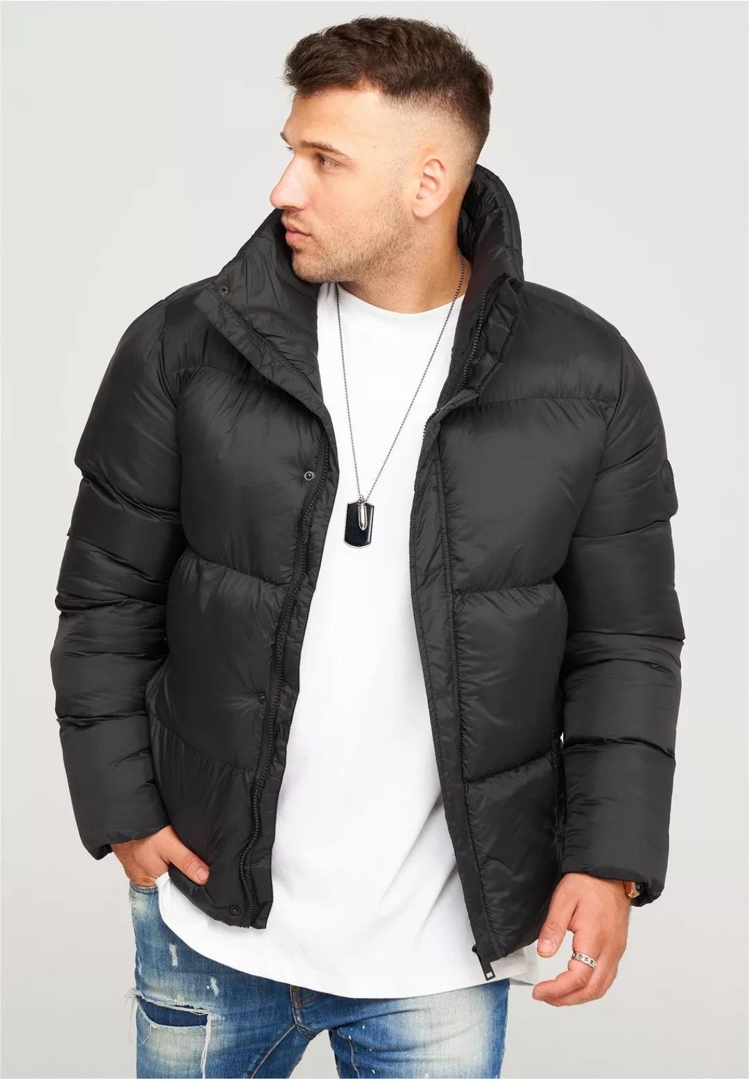 behype Steppjacke "BHJEFFREY PUFFER", mit hohem Kragen günstig online kaufen